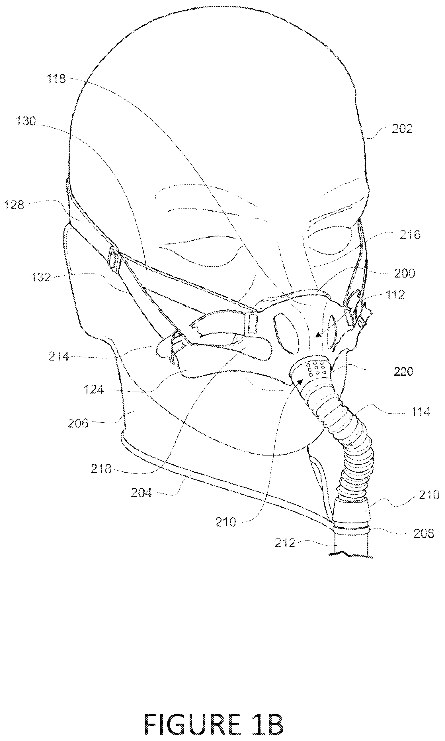 Patent US12350432 Figure 2 – Frame with supporting arms and length adjustable strap