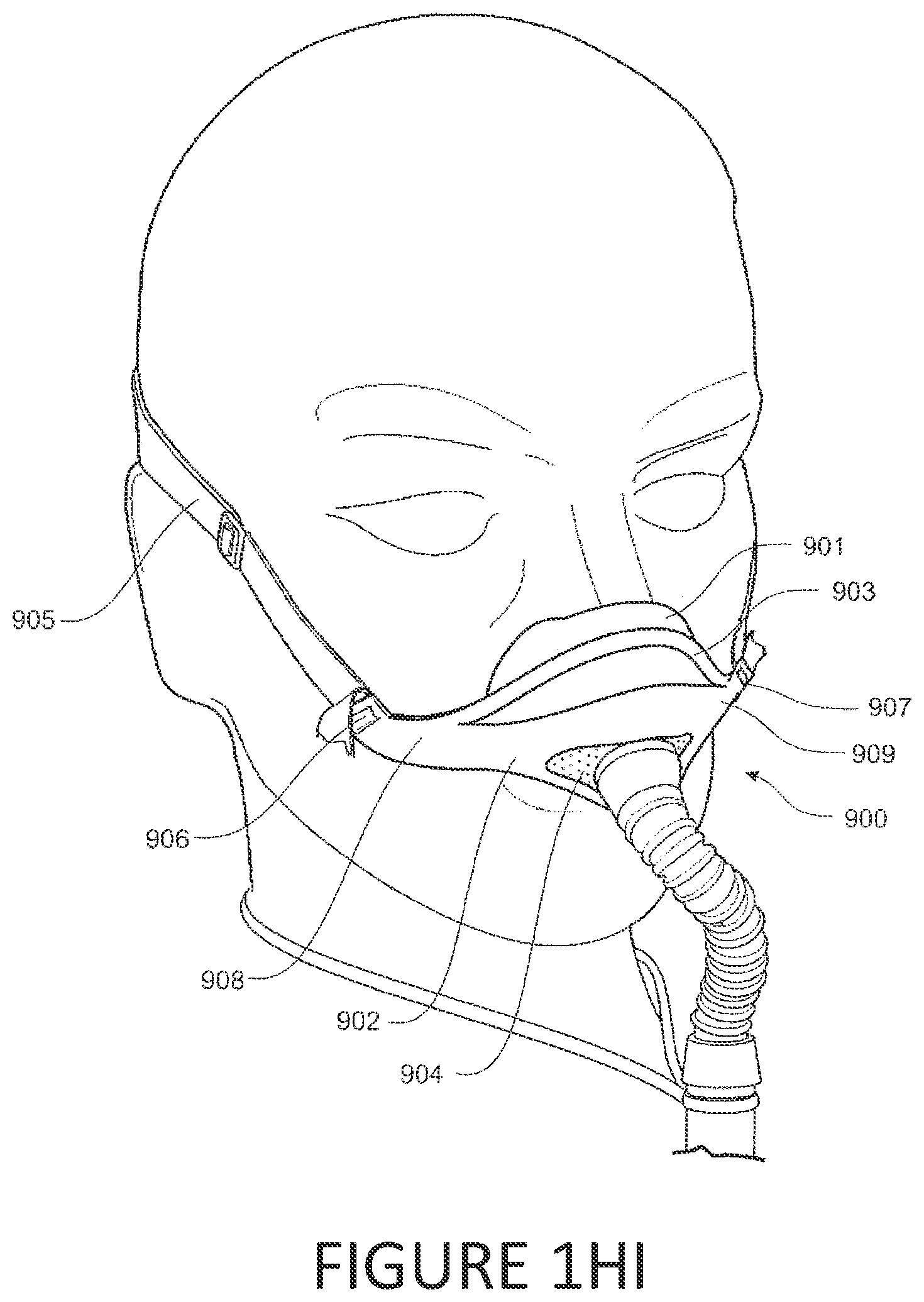 Patent US12350432 Figure 10 – Frame with supporting arms and length adjustable strap