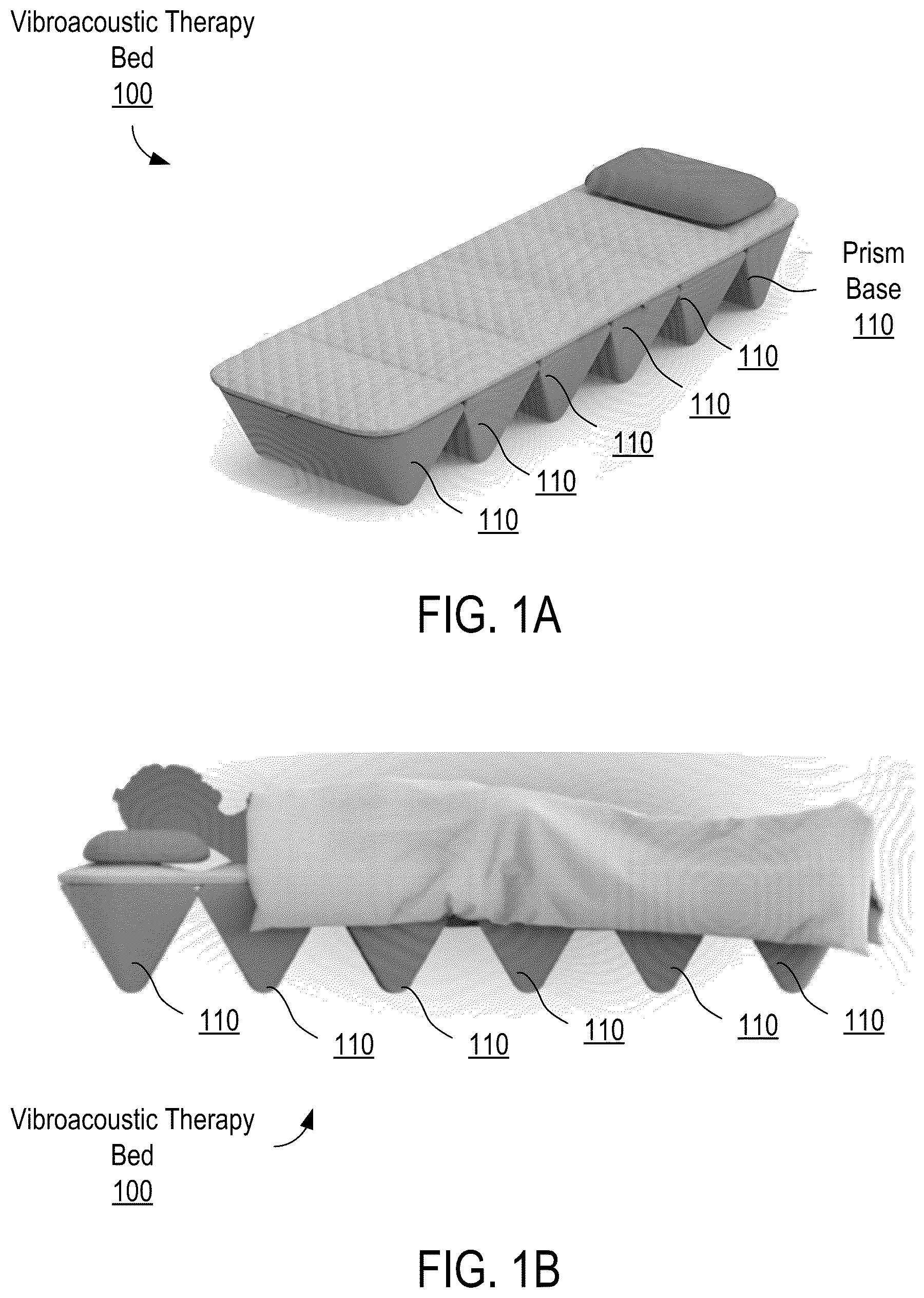 Patent US12350440 — Generating multi-sensory media channels from a base digital waveform for delivery in a vibroacoustic therapy bed — Figure 1