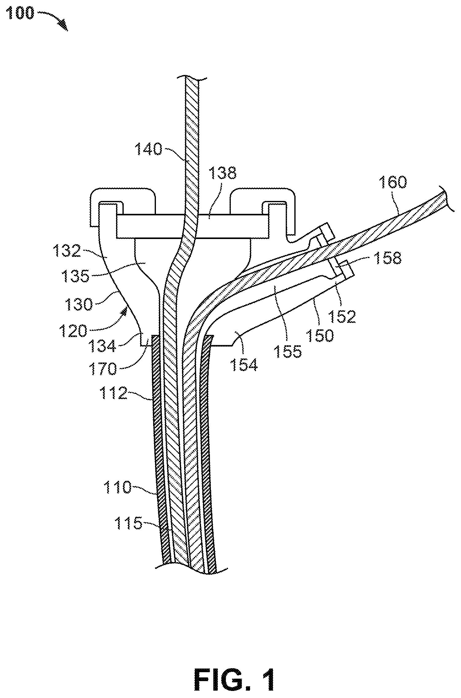 Patent US12350445 — Dual hub introducer sheath — Figure 1