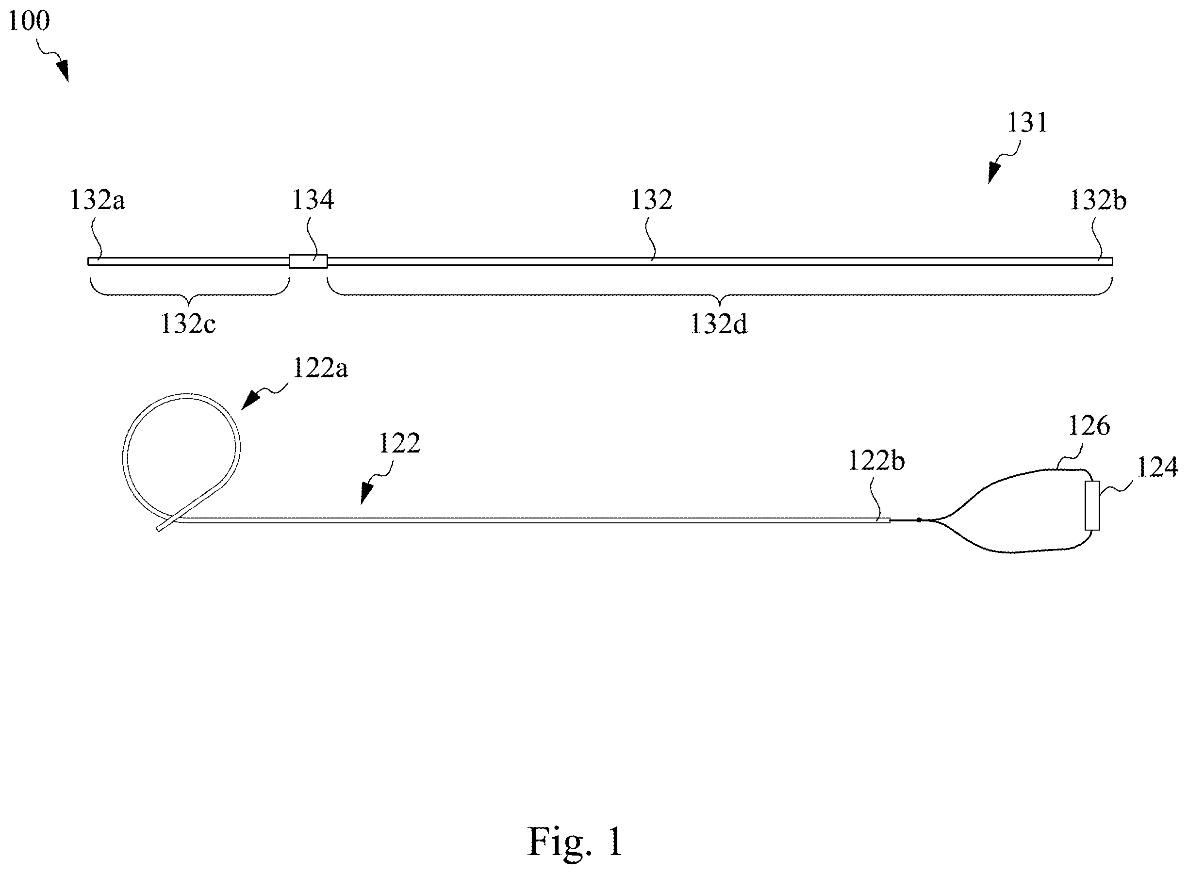 Patent US12350457 — Ureteral stent assembly and stent pusher thereof — Figure 1