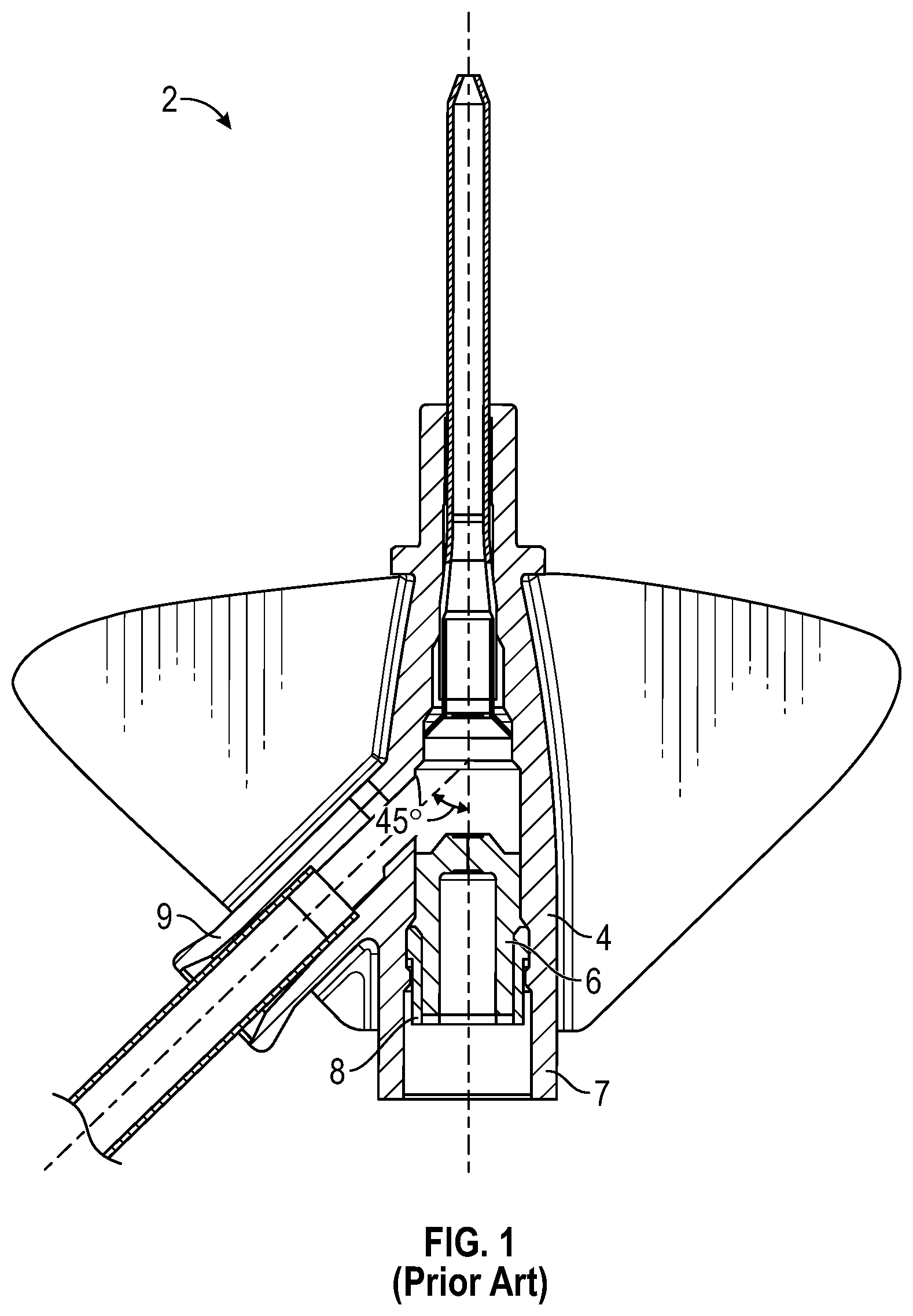 Patent US12350461 — Systems and methods of facilitating instrument delivery to a catheter assembly — Figure 1