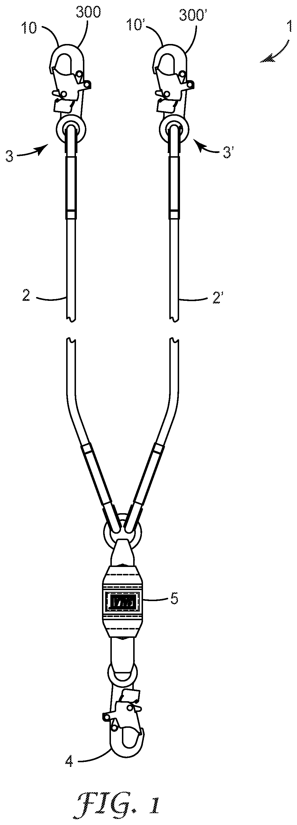 Patent US12350528 Figure 1 – Fall-protection apparatus with multimodal inductive sensing