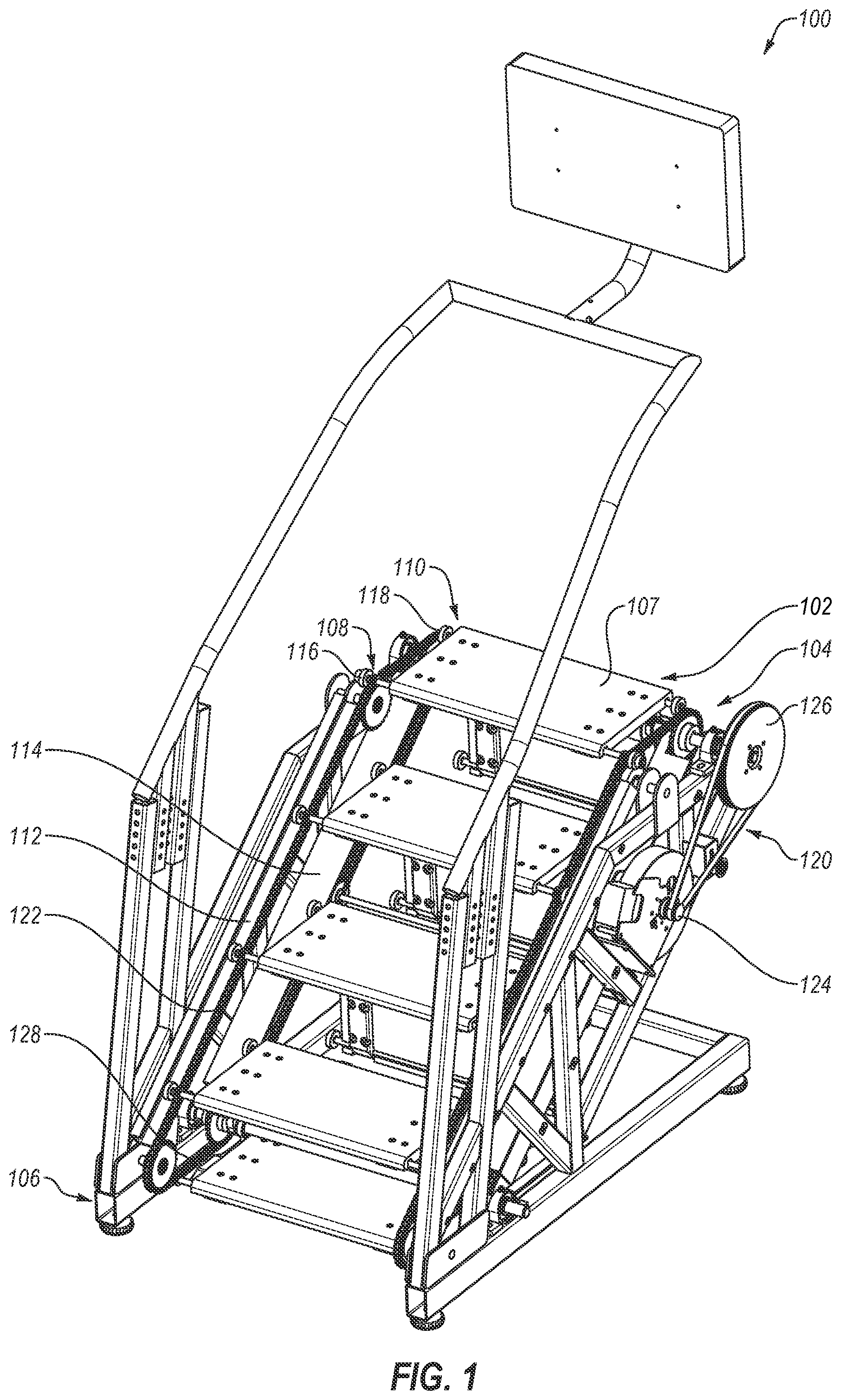 Patent US12350547 — Devices, systems, and methods for moving a movable step through a transition zone — Figure 1