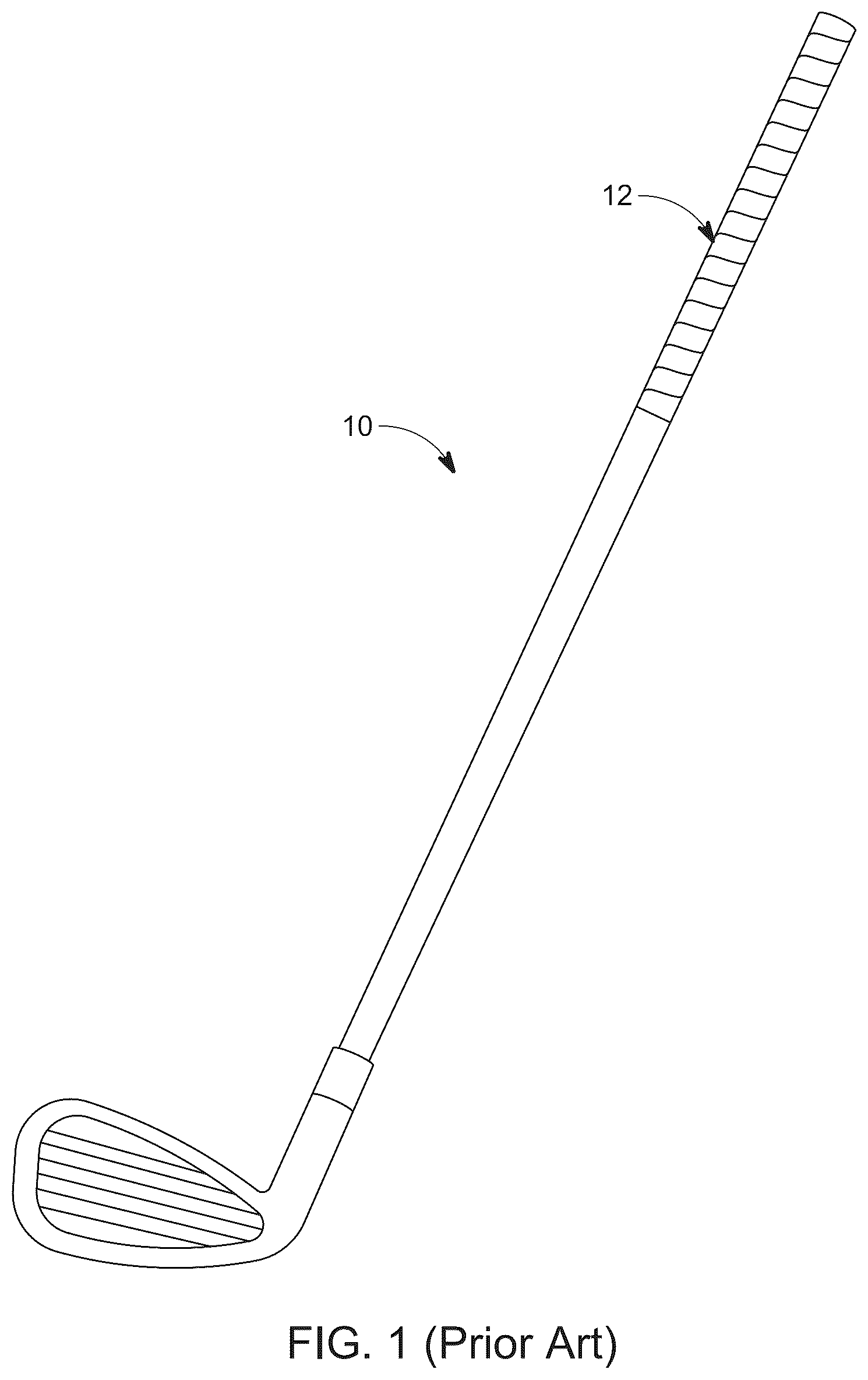 Patent US12350562 — Shrinkable grip sleeve for sports equipment — Figure 1