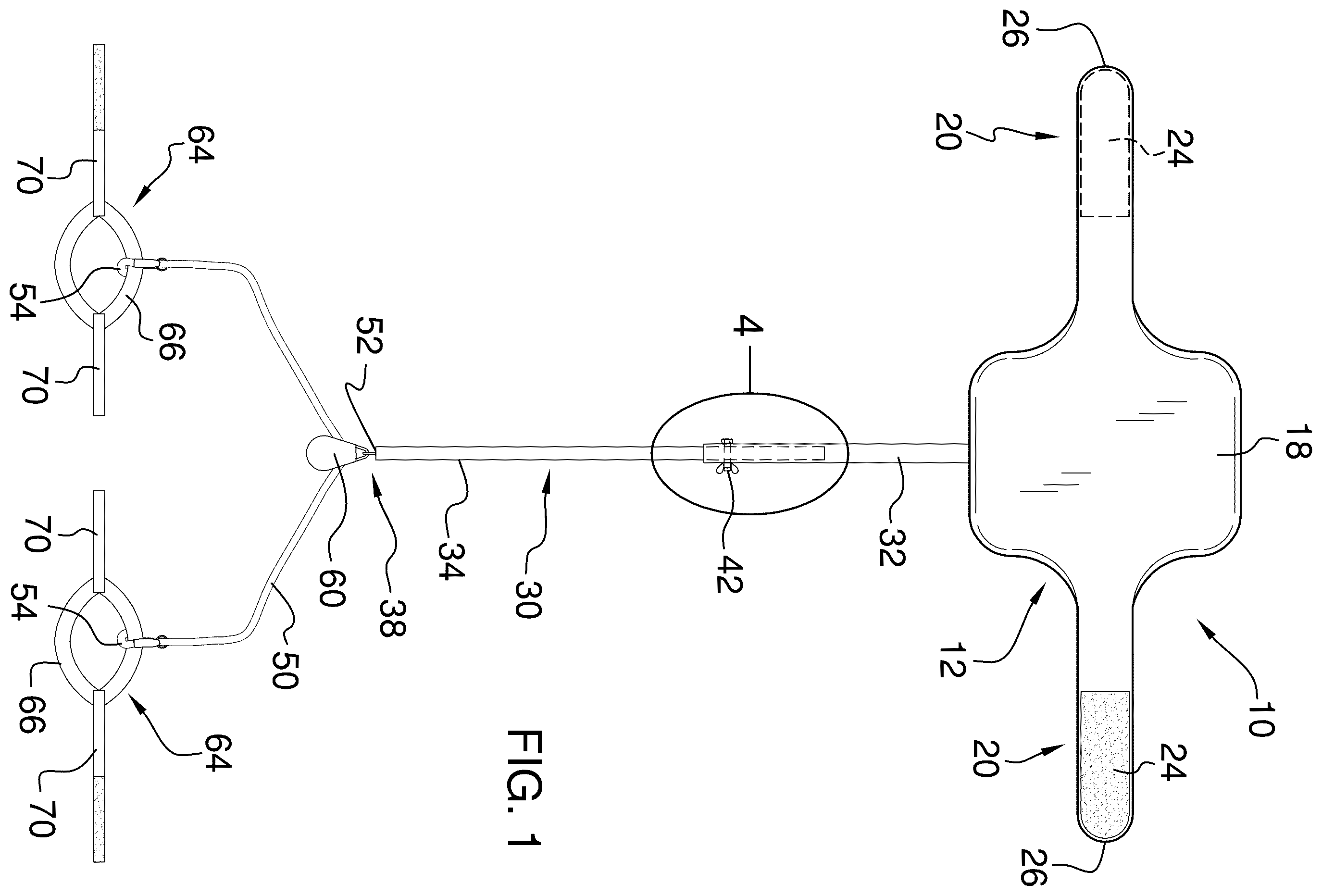 Patent US12350567 — Golf swing back angle training device — Figure 1