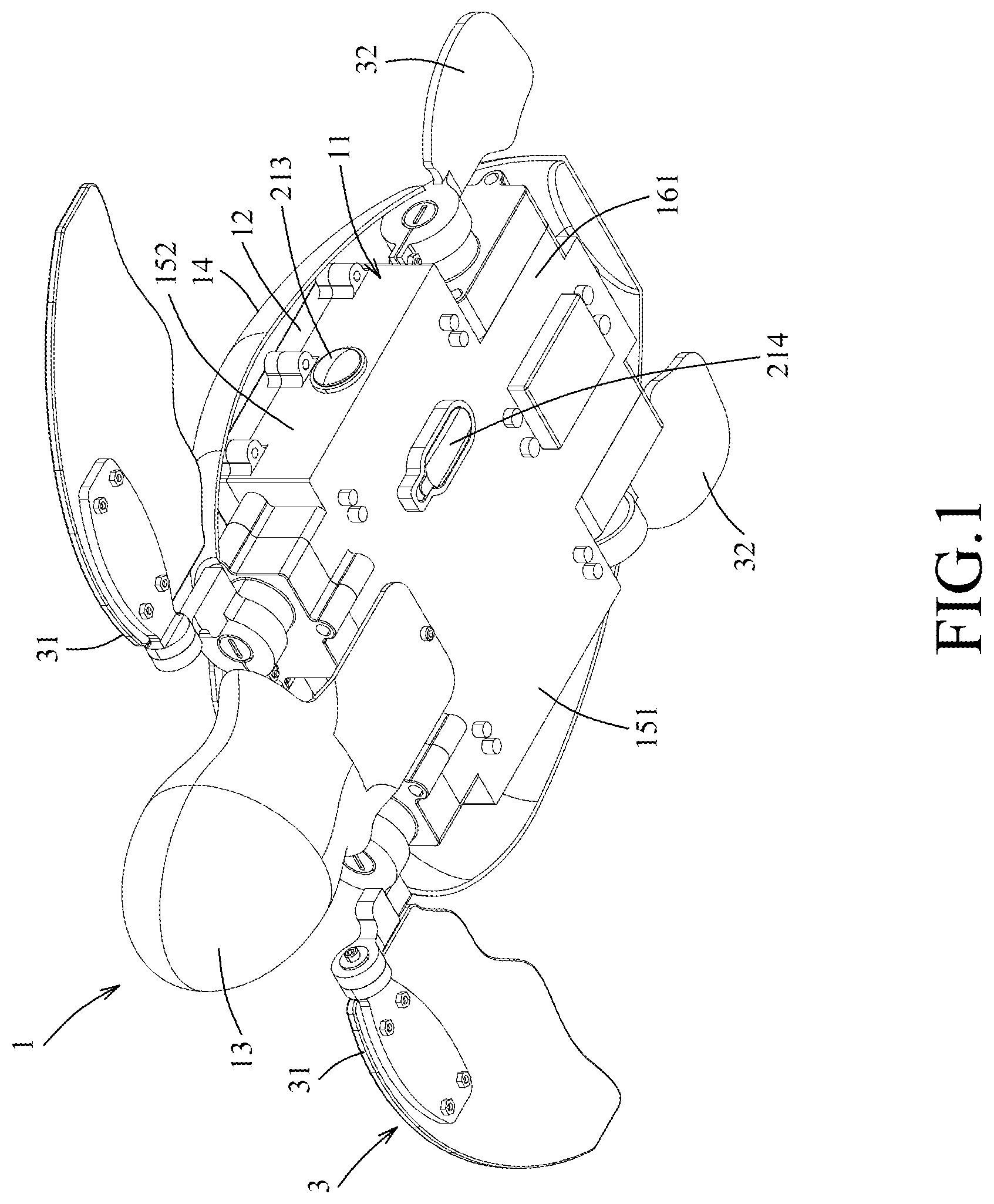 Patent US12350601 — Underwater robotic device — Figure 1