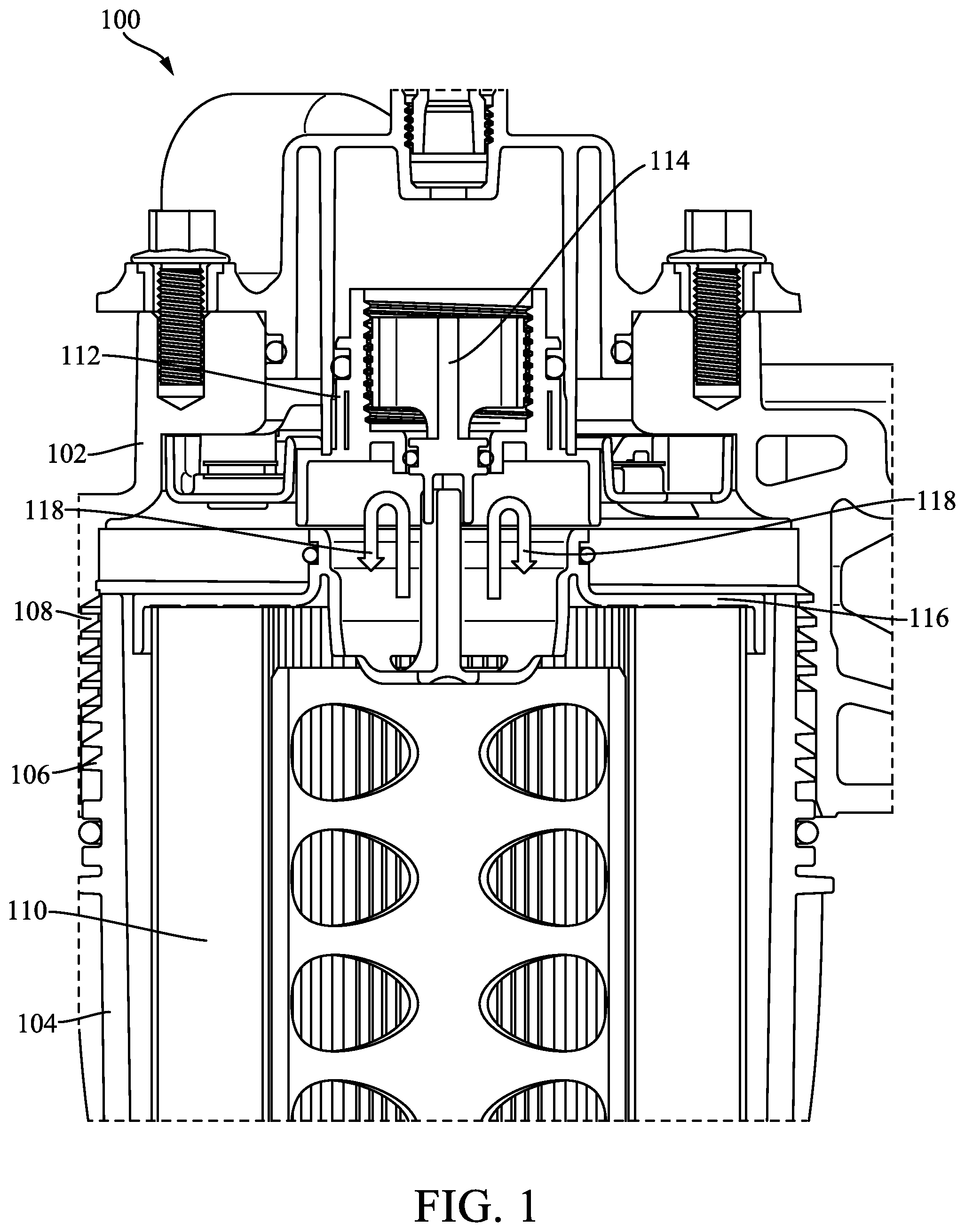 Patent US12350611 — Torsional no filter no run system — Figure 1