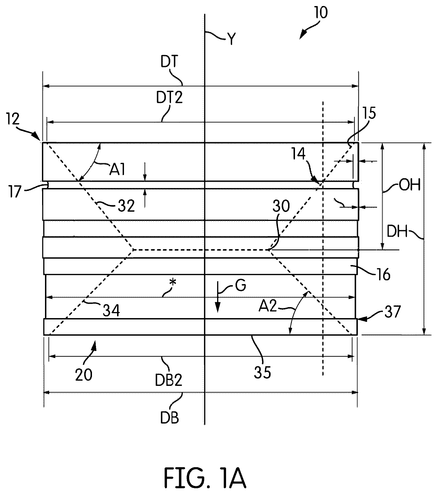 Patent US12350631 — Baffled donut apparatus for use in system and method for forming gypsum board — Figure 1