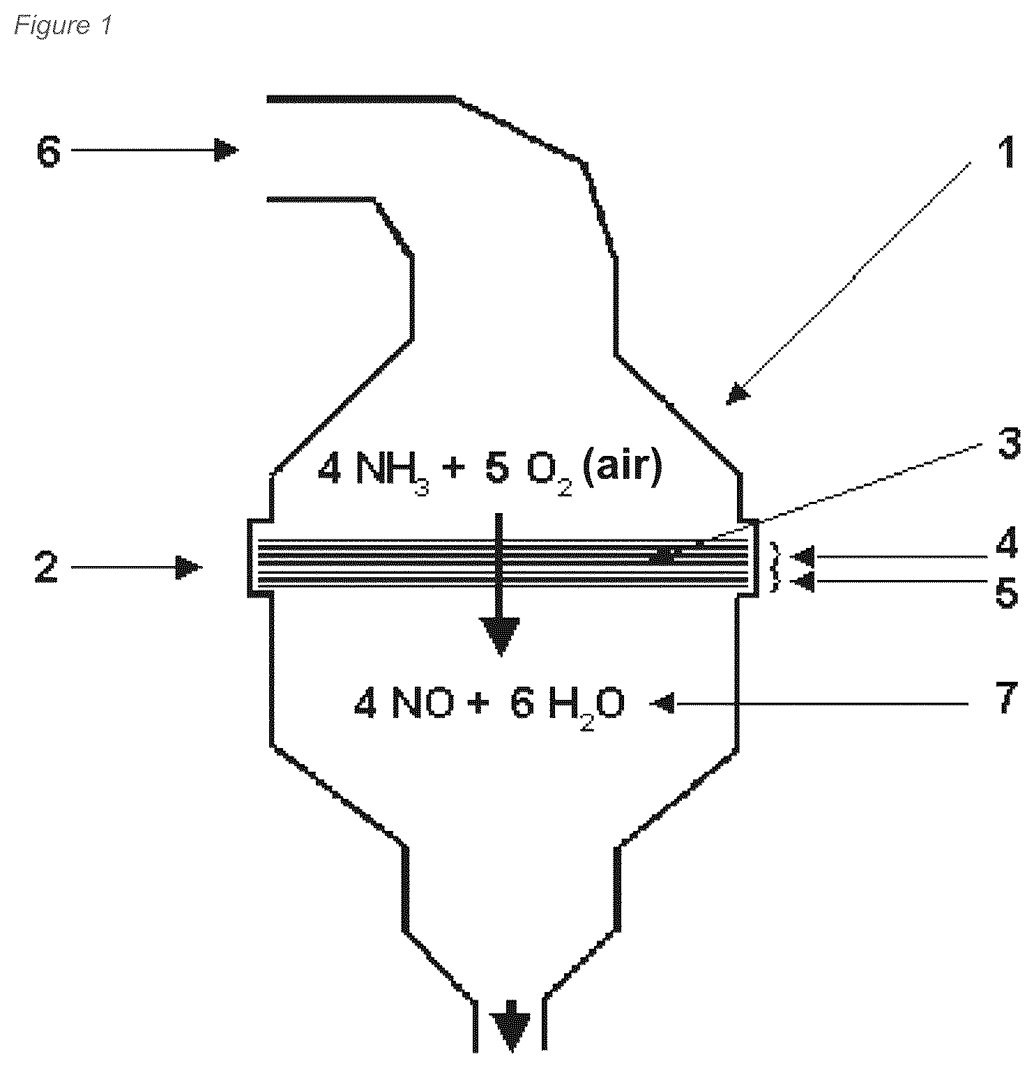 Patent US12350657 Figure 1 – Precious metal grid for catalyzing gas phase reactions