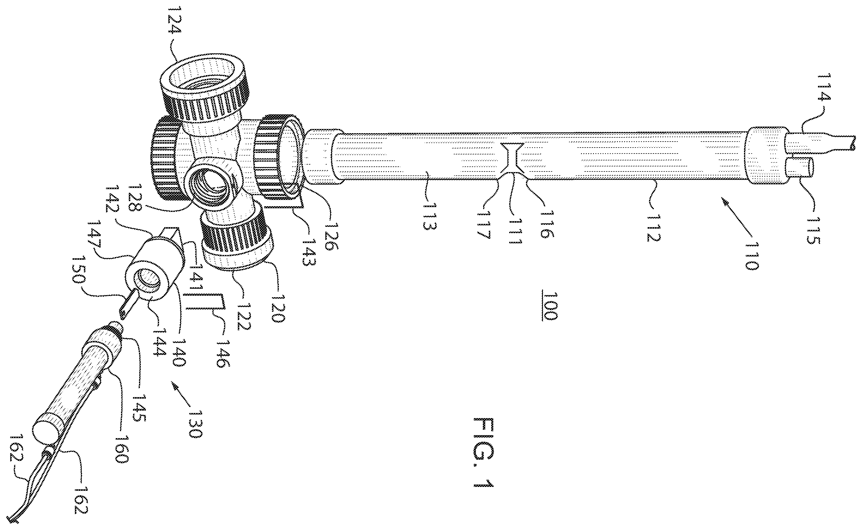 Patent US12350717 — System and method for mechanically cleaning a spectrometer probe — Figure 1
