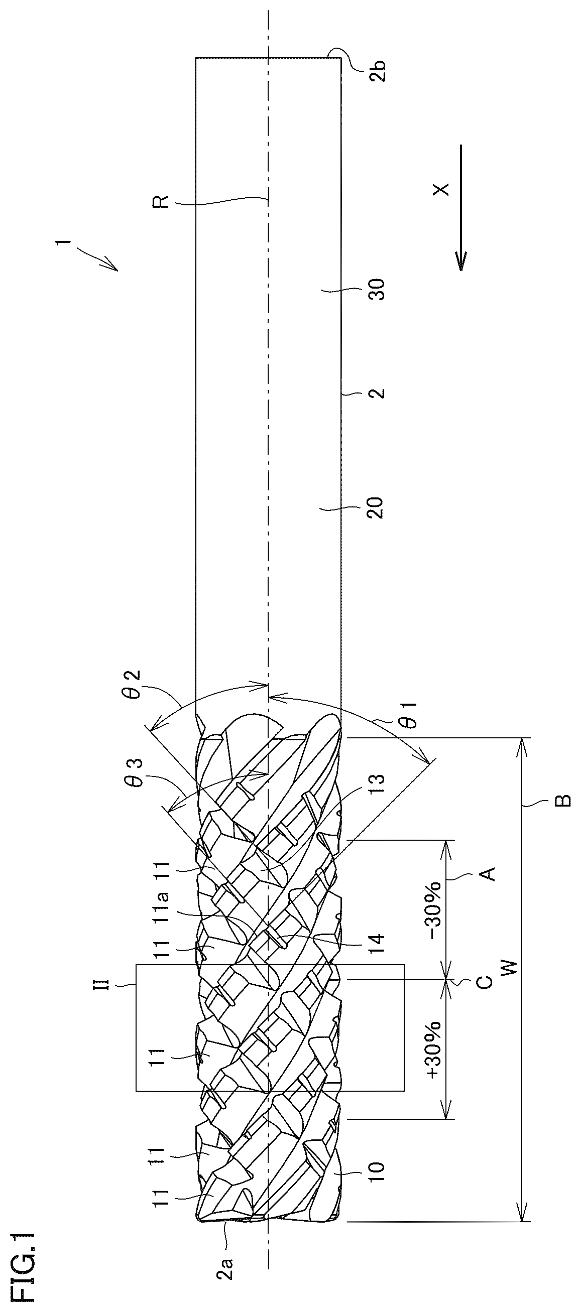 Patent US12350745 — Cutting tool — Figure 1