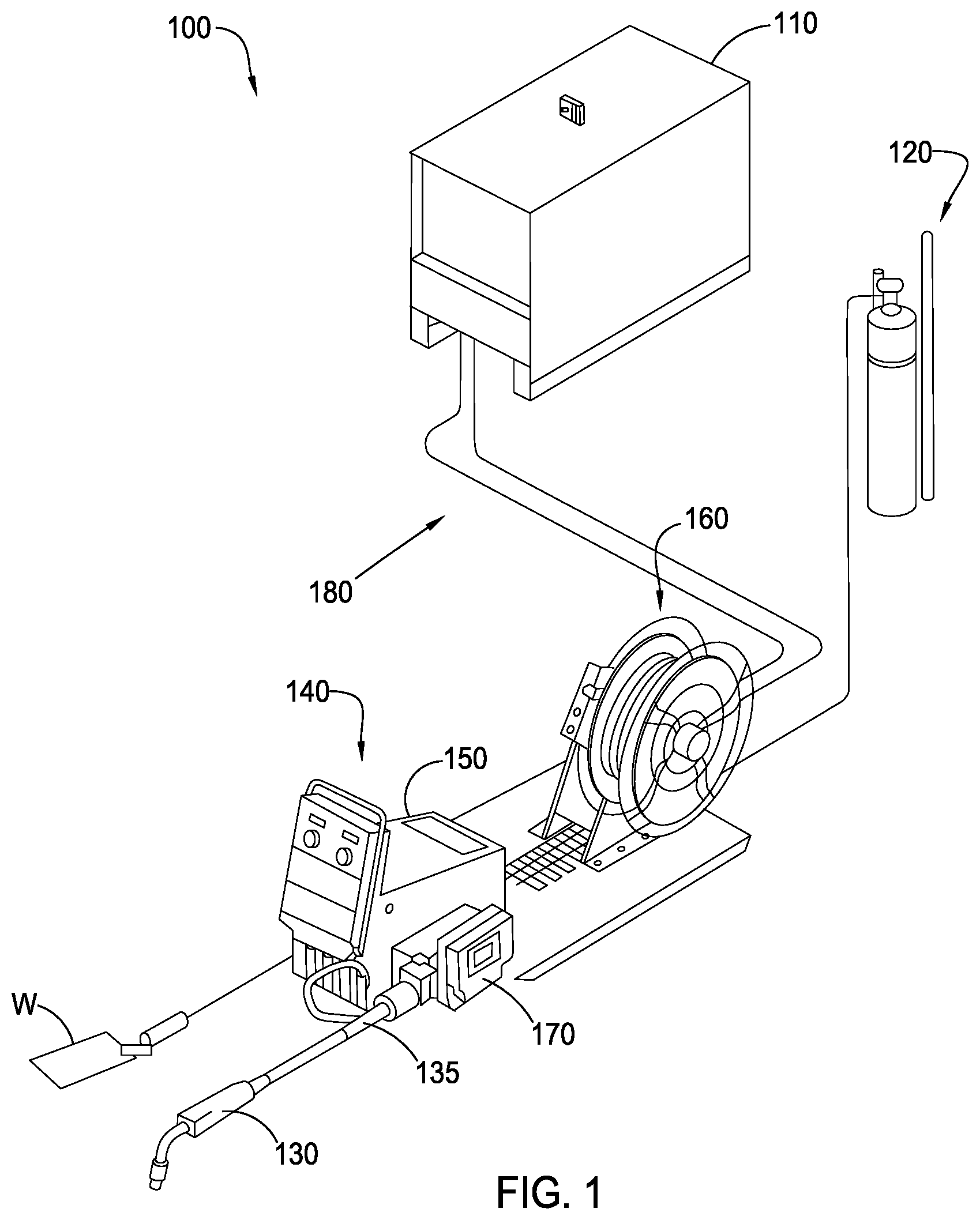 Patent US12350763 — Welding system device detection — Figure 1