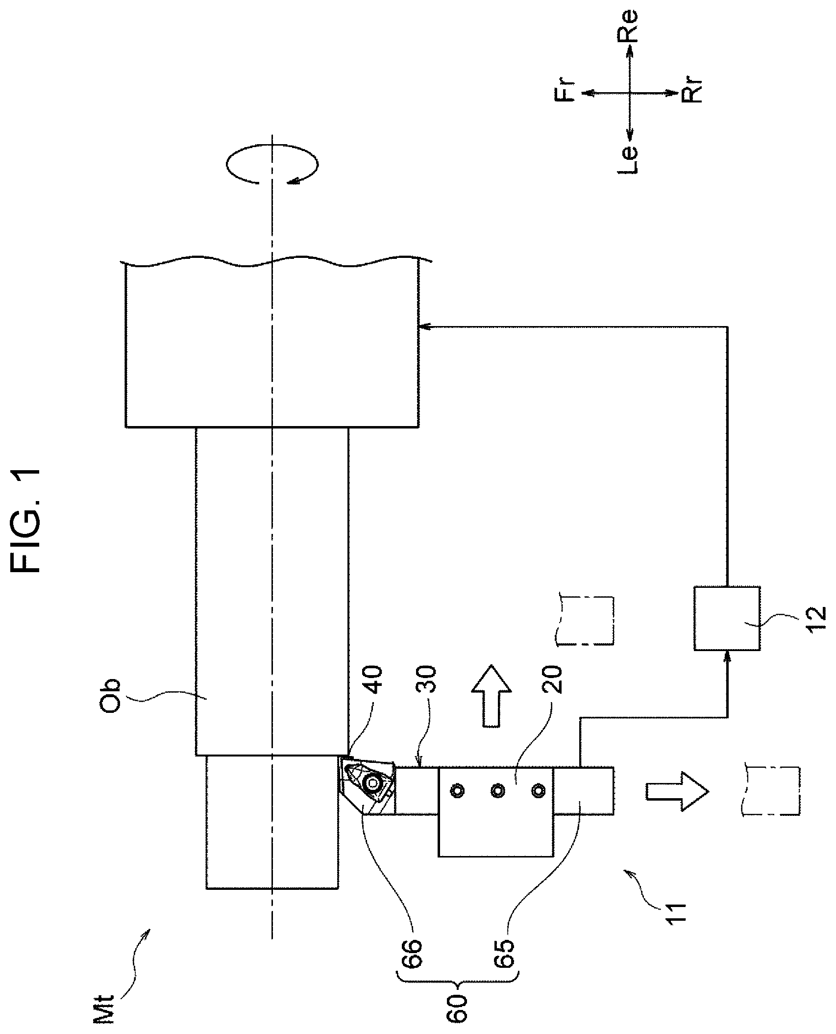 Patent US12350778 Figure 1 – Cutting tool, cutting structure, data collection system, and cutting tool holder