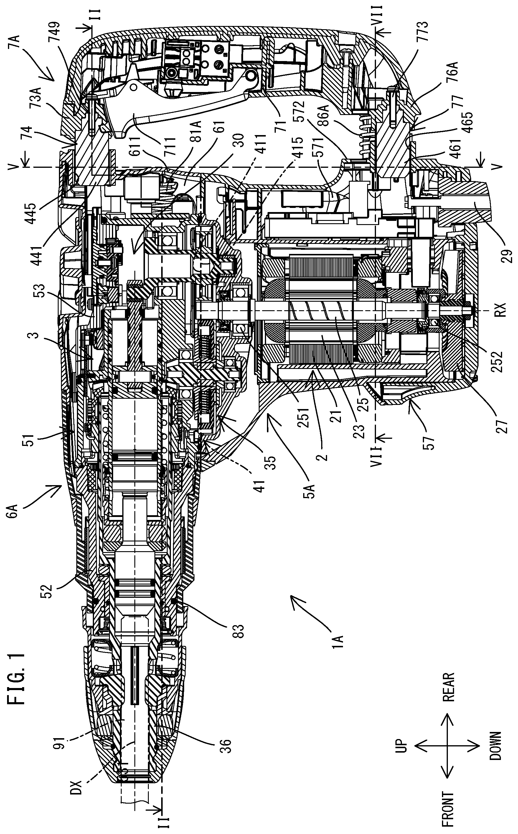 Patent US12350804 — Power tool having a hammer mechanism — Figure 1
