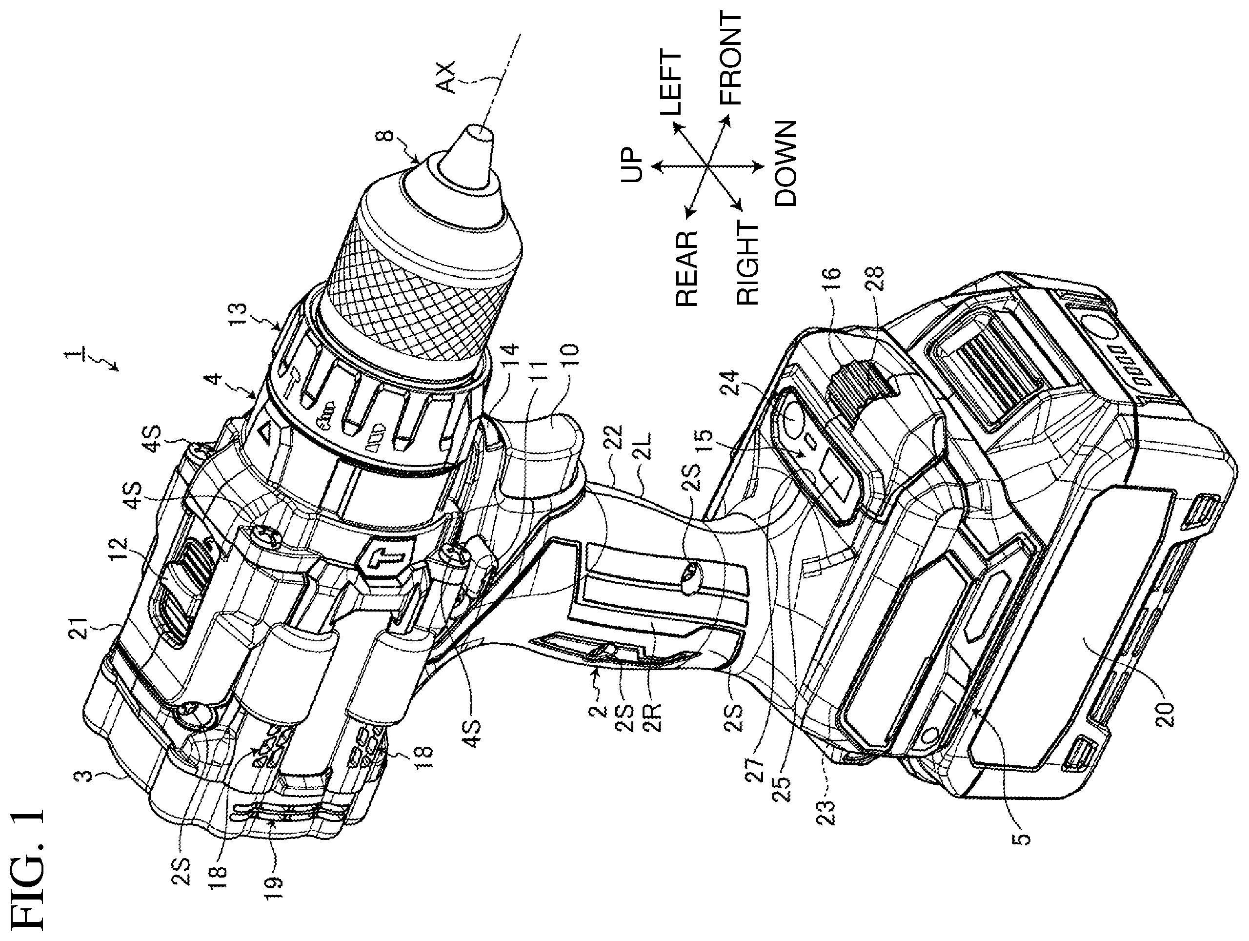 Patent US12350809 — Electric work machine — Figure 1