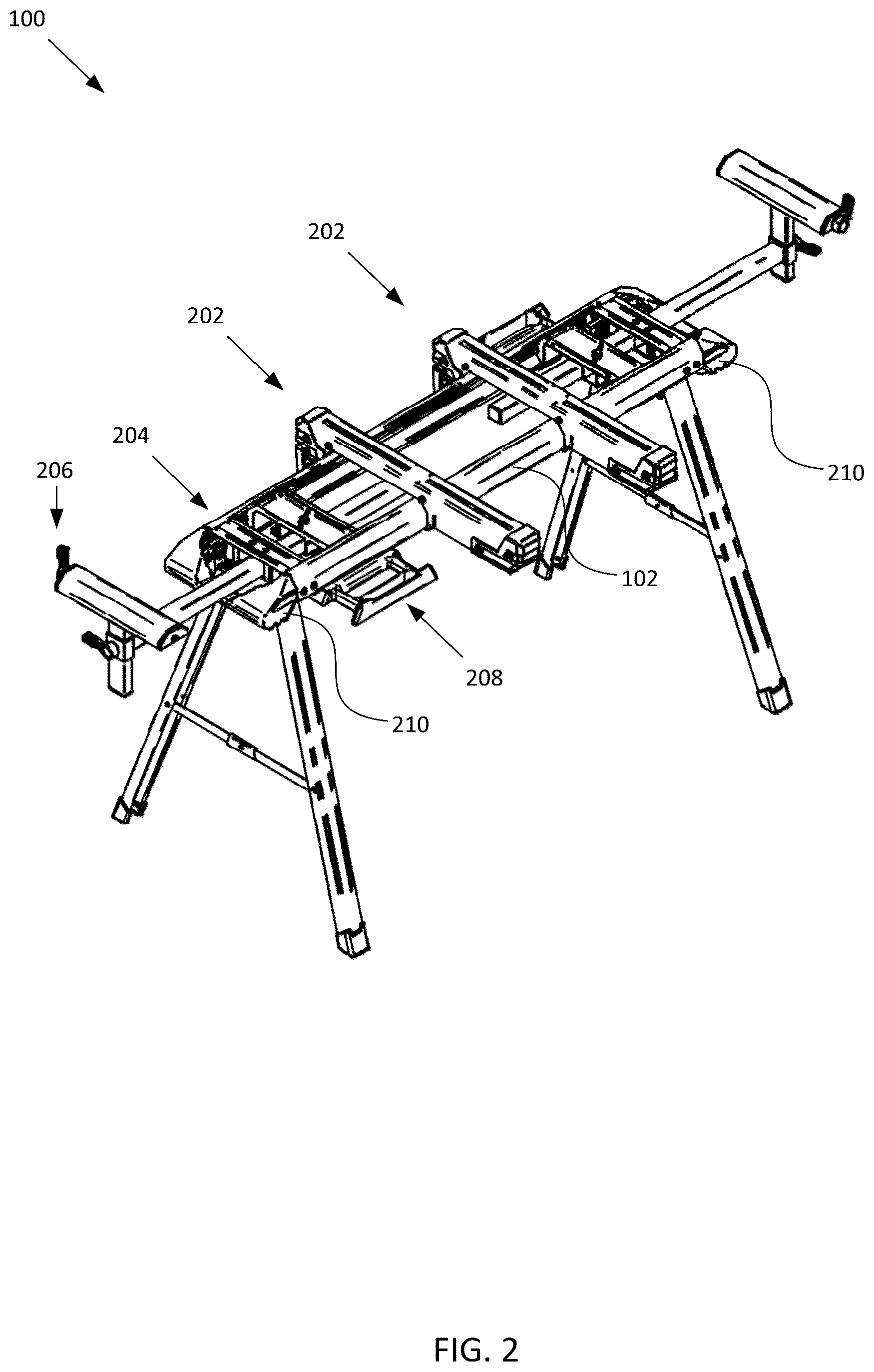 Patent US12350810 Figure 2 – Work stand and work stand features