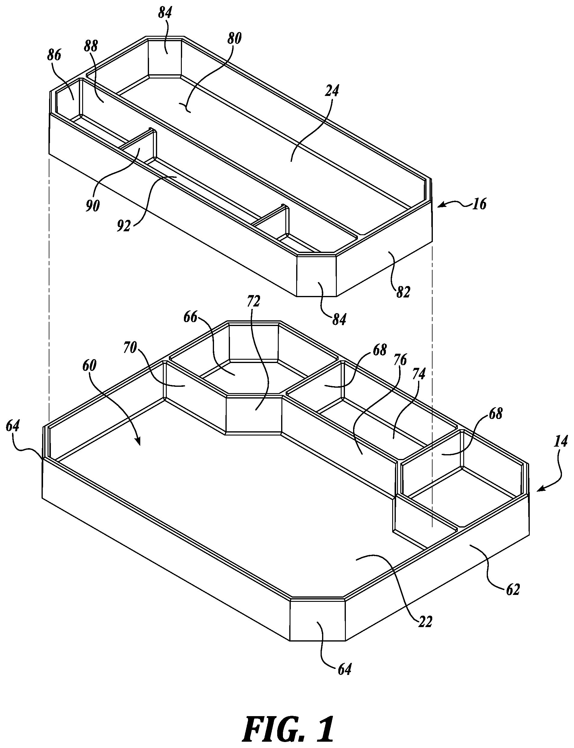 Patent US12350813 — Nesting tool tray set — Figure 1