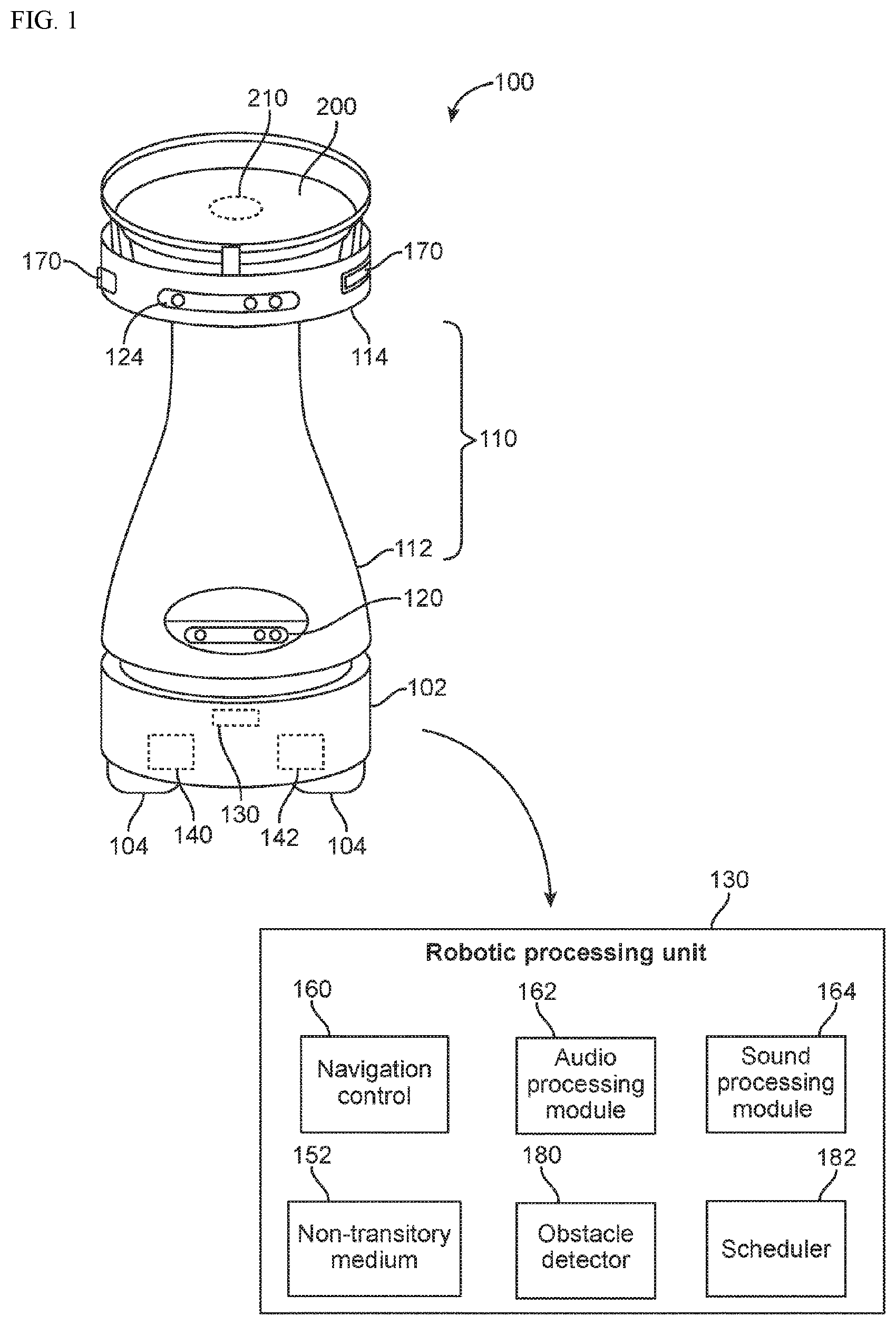 Patent US12350815 — Robots for serving food and/or drinks — Figure 1