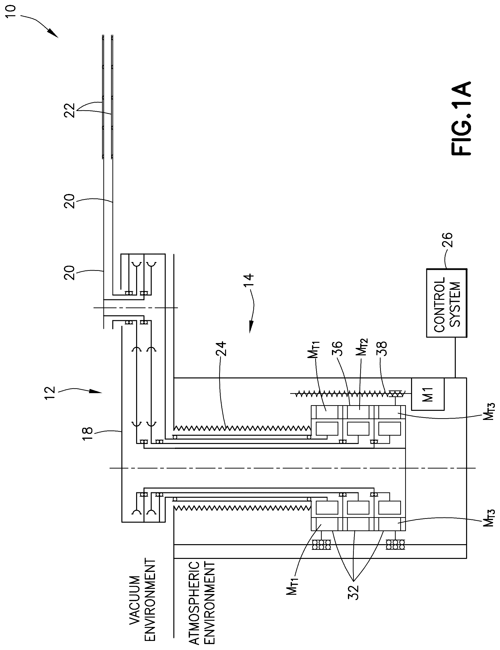 Patent US12350821 — Vacuum-environment robot with distributed actuators — Figure 1