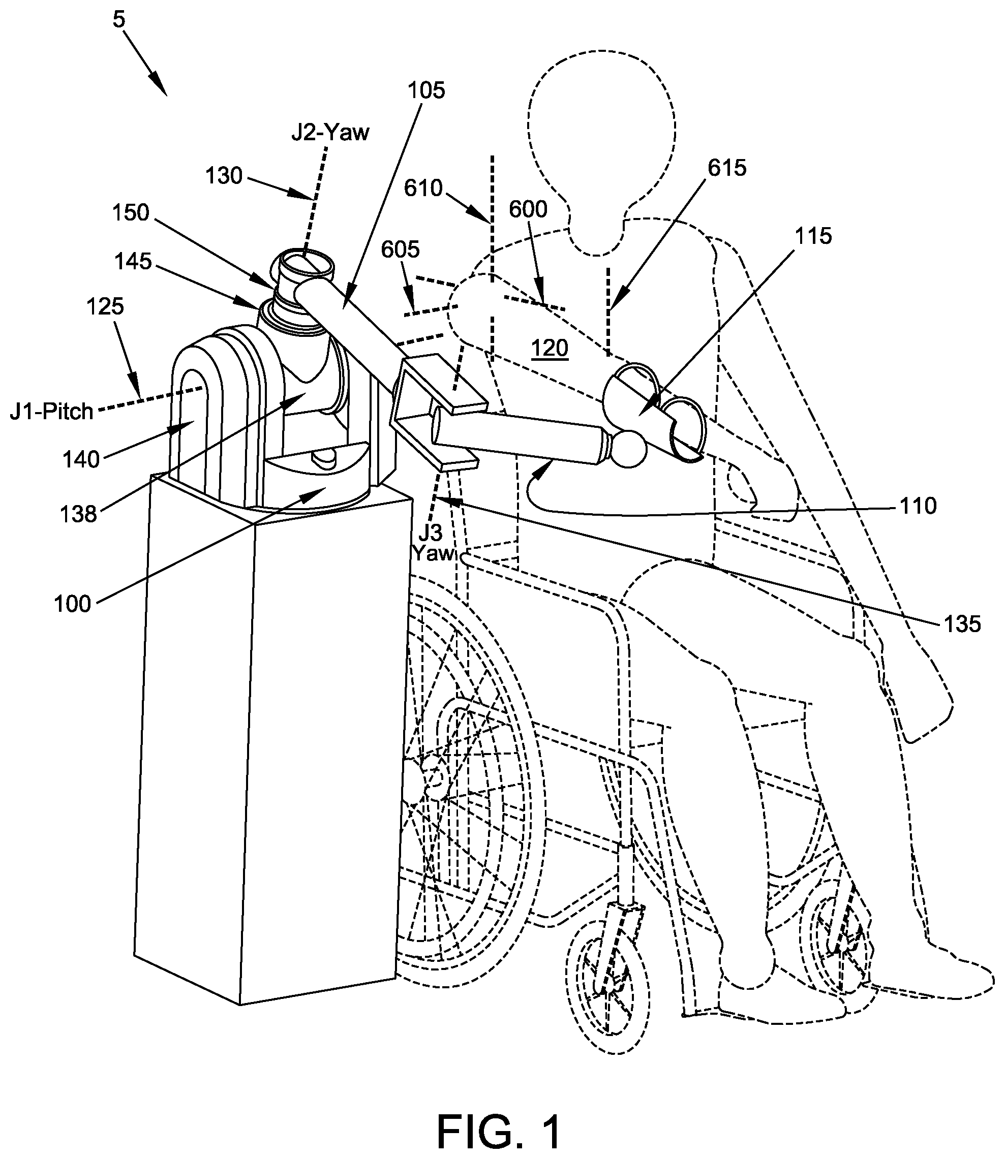 Patent US12350830 — Multi-active-axis, non-exoskeletal rehabilitation device — Figure 1