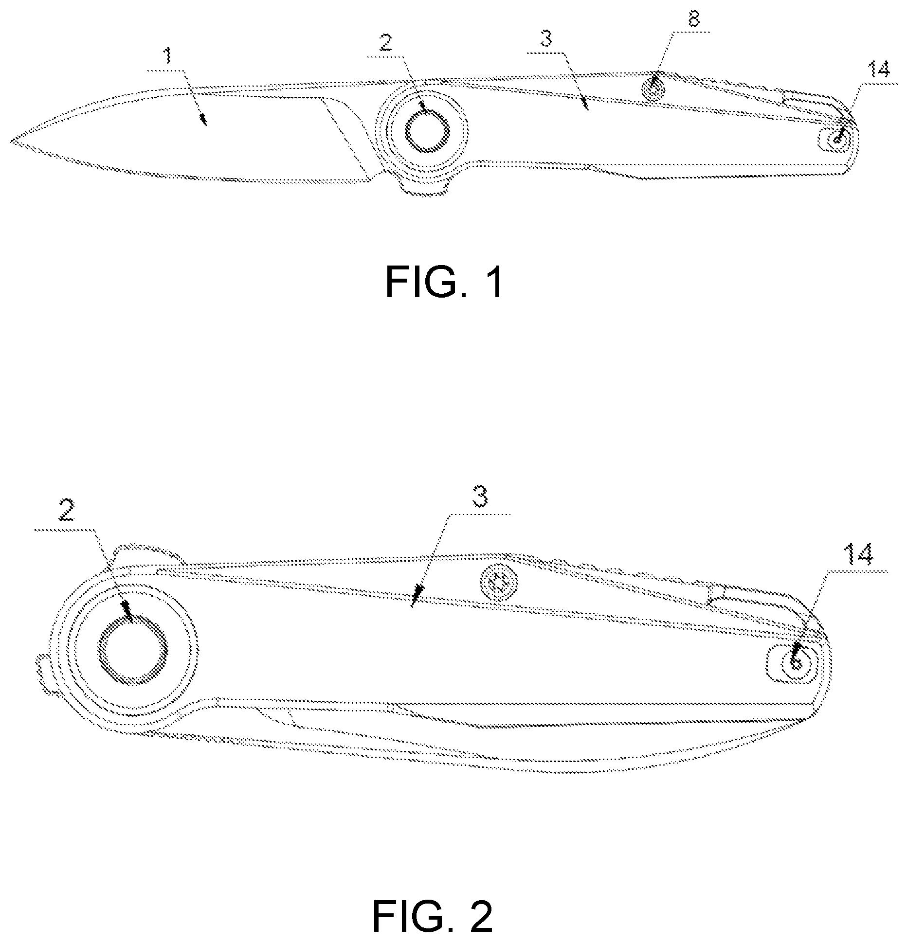 Patent US12350848 — Folding knife with push button lever lock — Figure 1