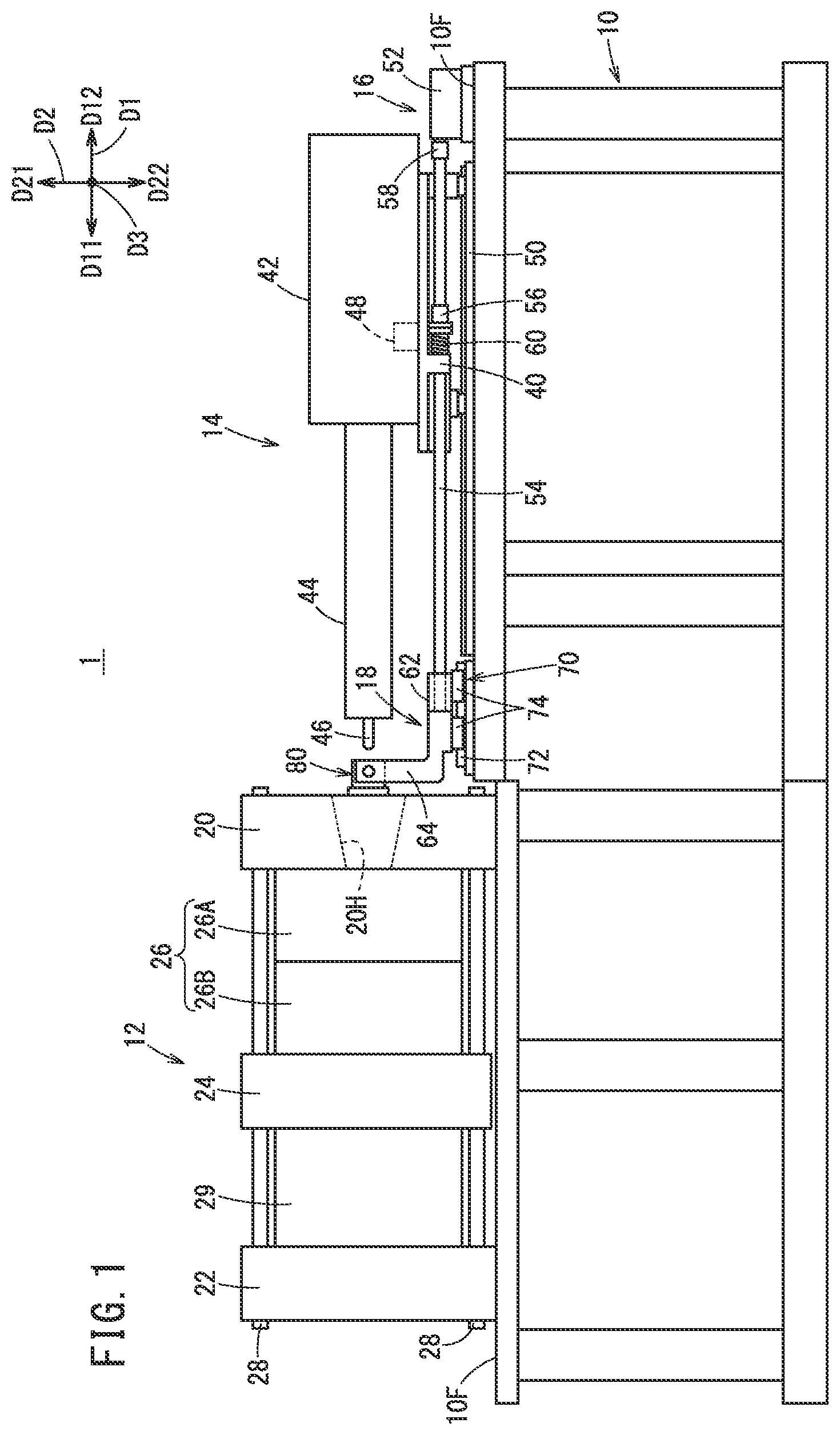 Patent US12350871 — Injection molding machine — Figure 1