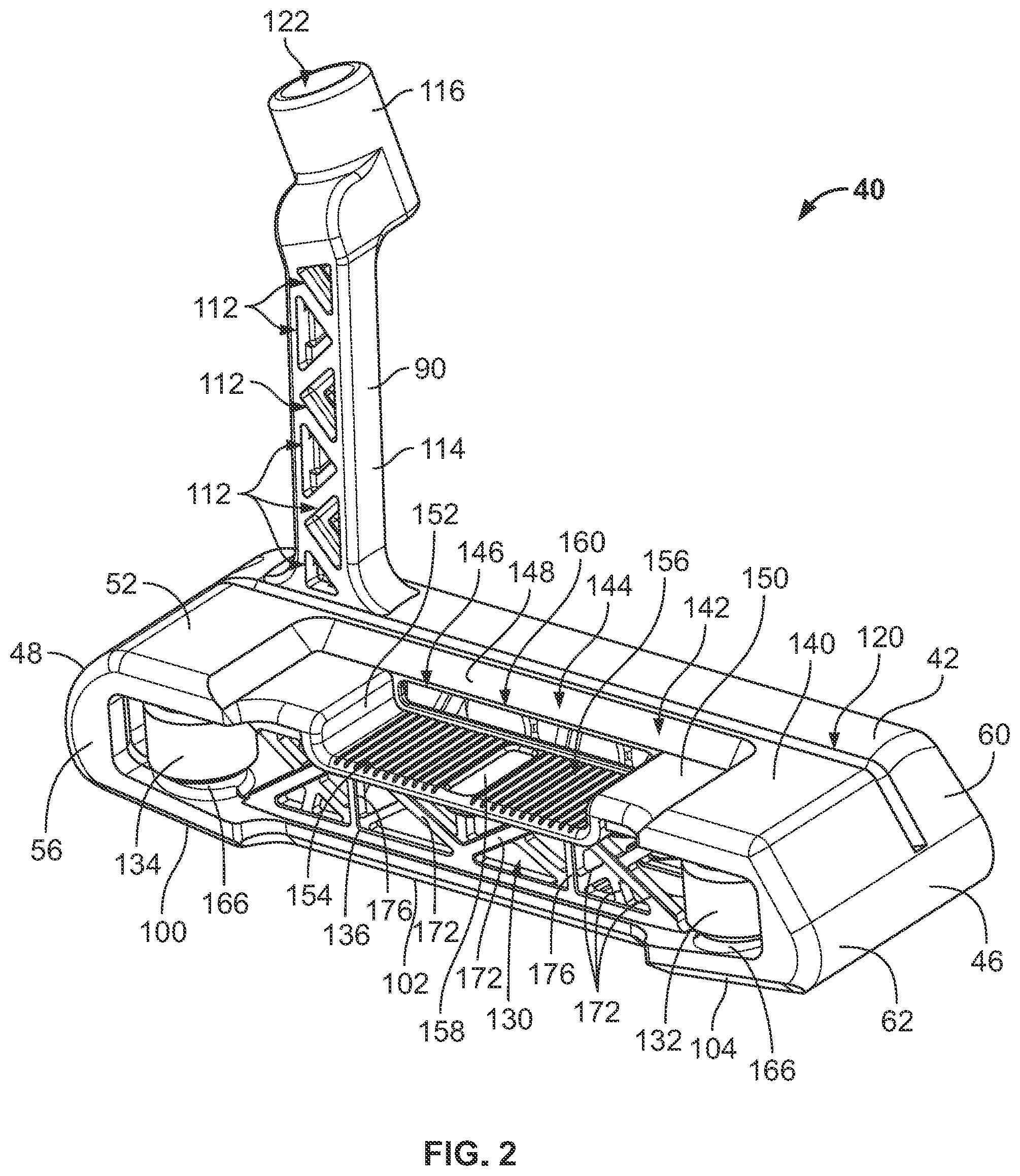 Patent US12350881 Figure 2 – Systems and methods for additive manufacturing of a golf club