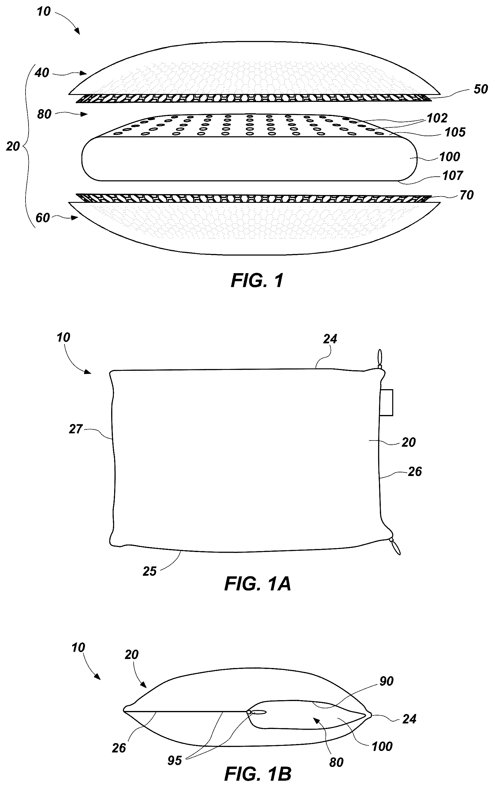 Patent US12350919 — Secondary cushioning elements for cushions — Figure 1
