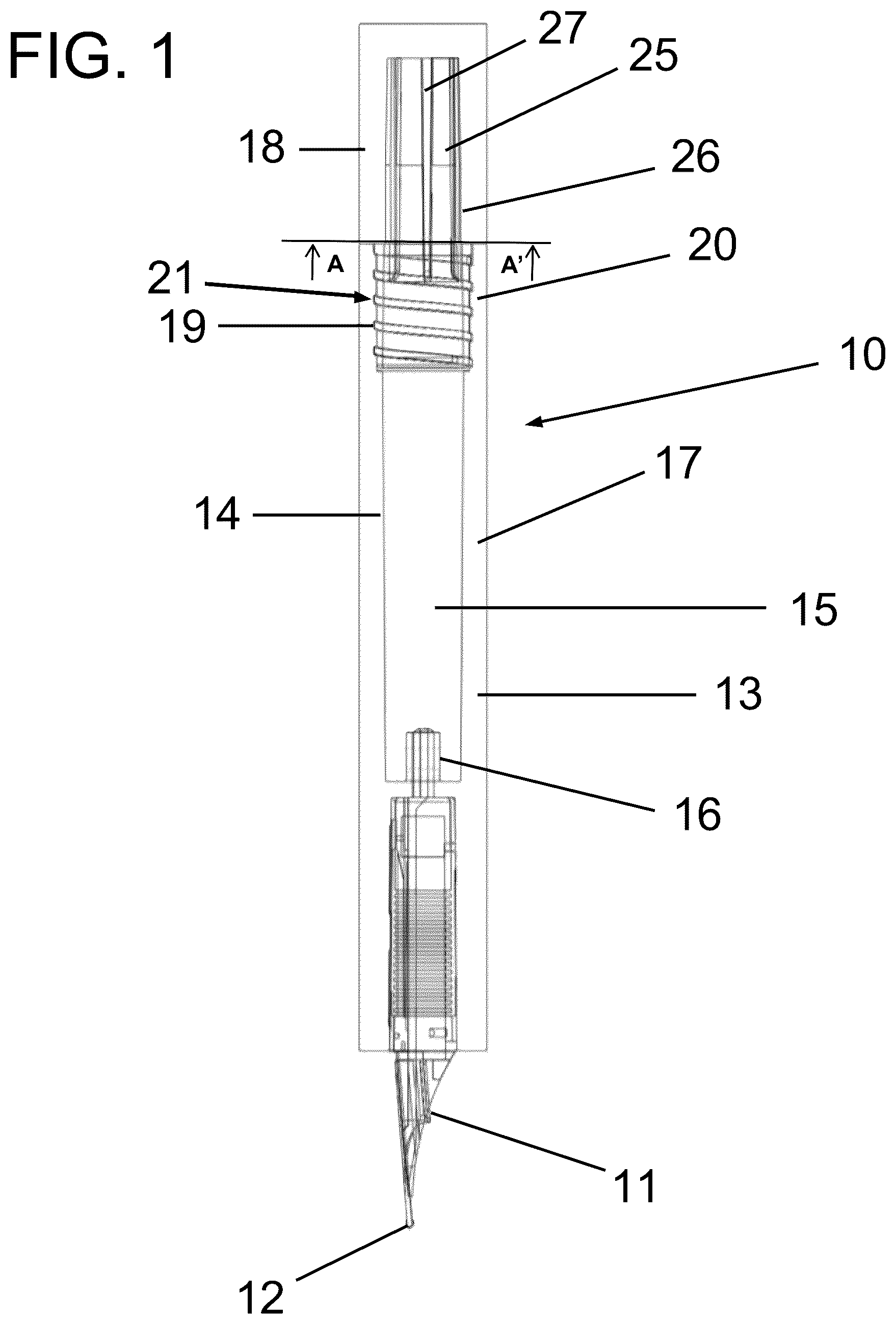 Patent US12350954 — Pen — Figure 1