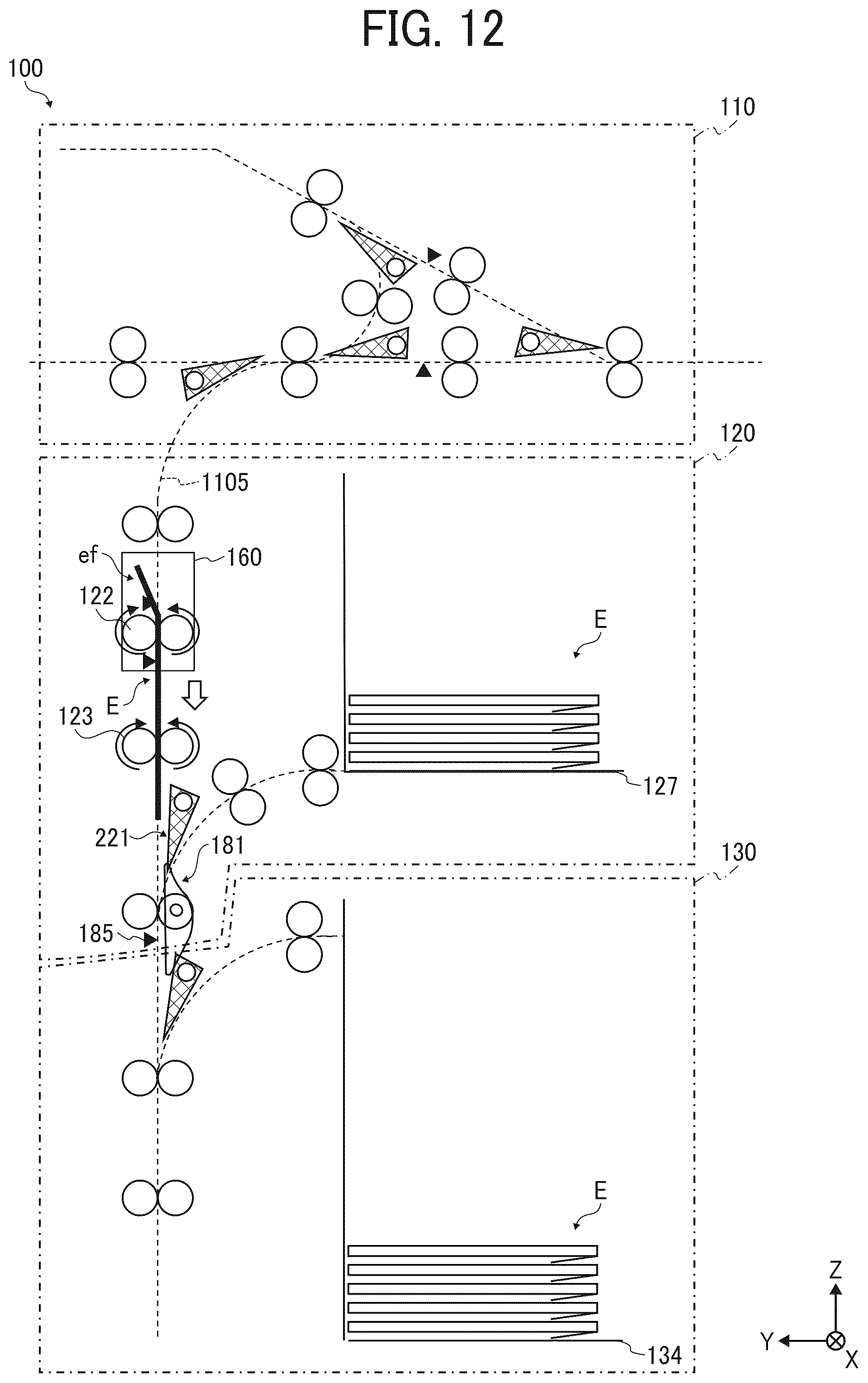 Patent US12350957 Figure 12 – Envelope processing apparatus and image forming system