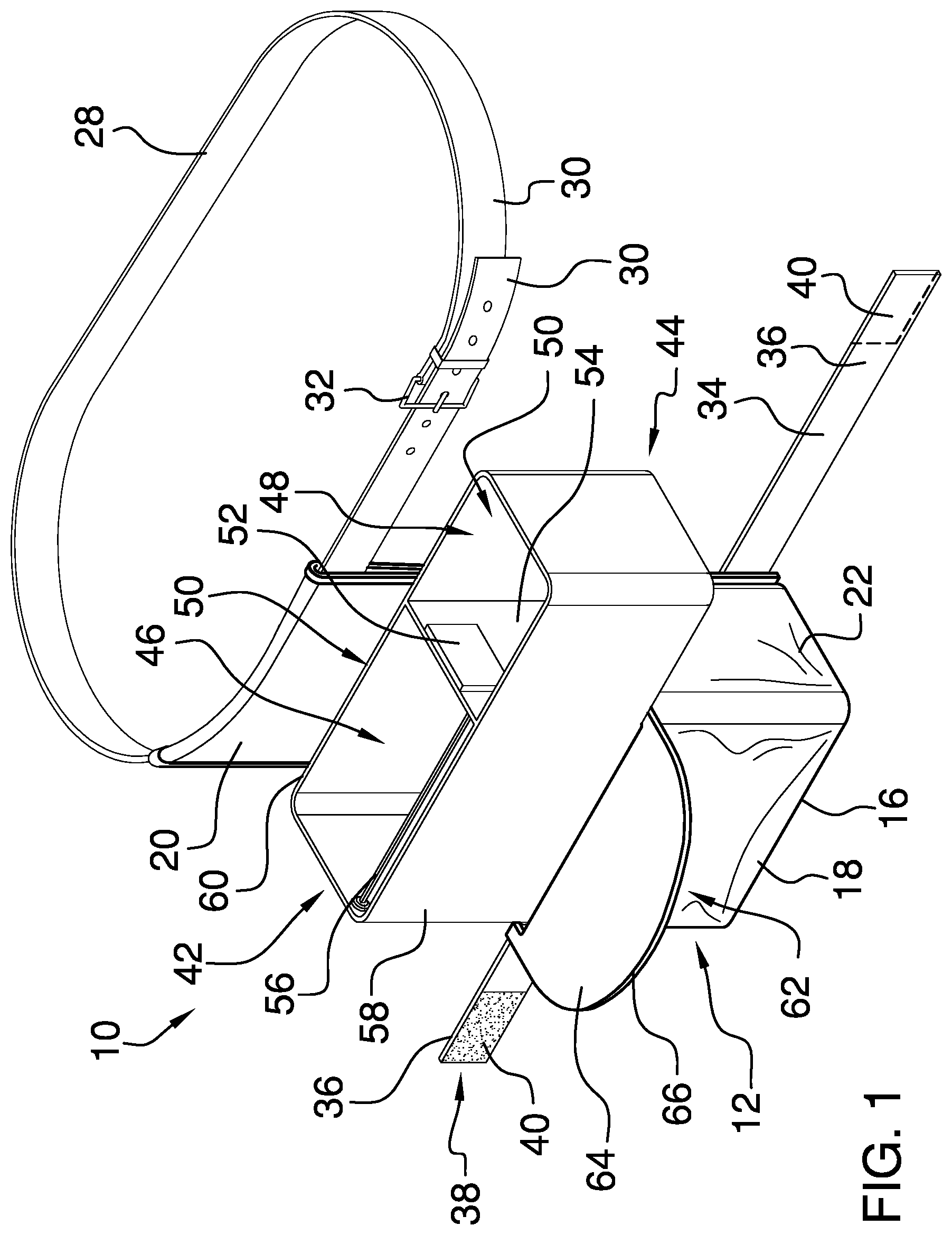 Patent US12350959 — Personal paint and brush holder apparatus — Figure 1