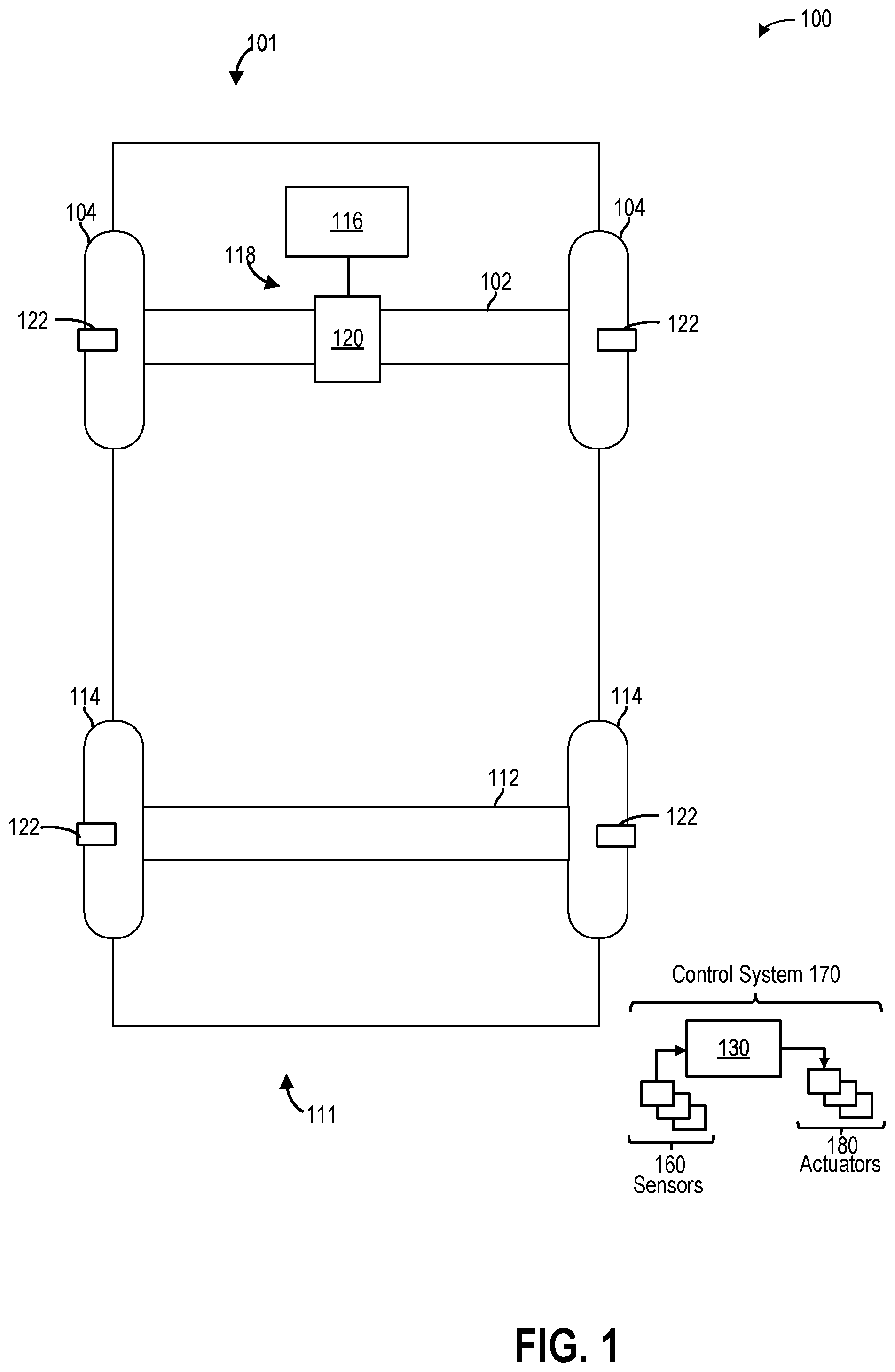 Patent US12350965 — Systems and methods for disengaging wheels — Figure 1