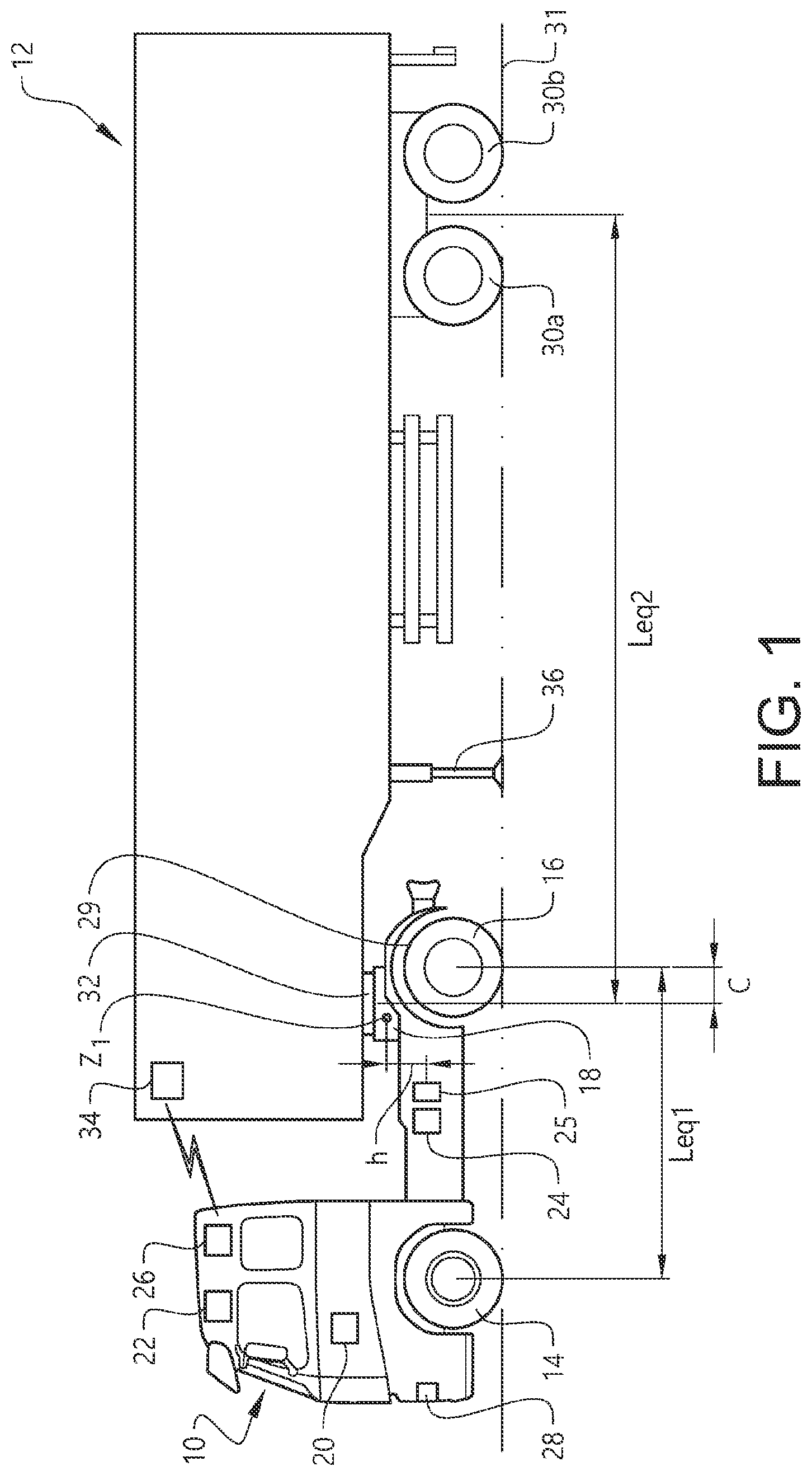 Patent US12350983 — Methods for assisting automatic uncoupling/coupling of a trailer — Figure 1