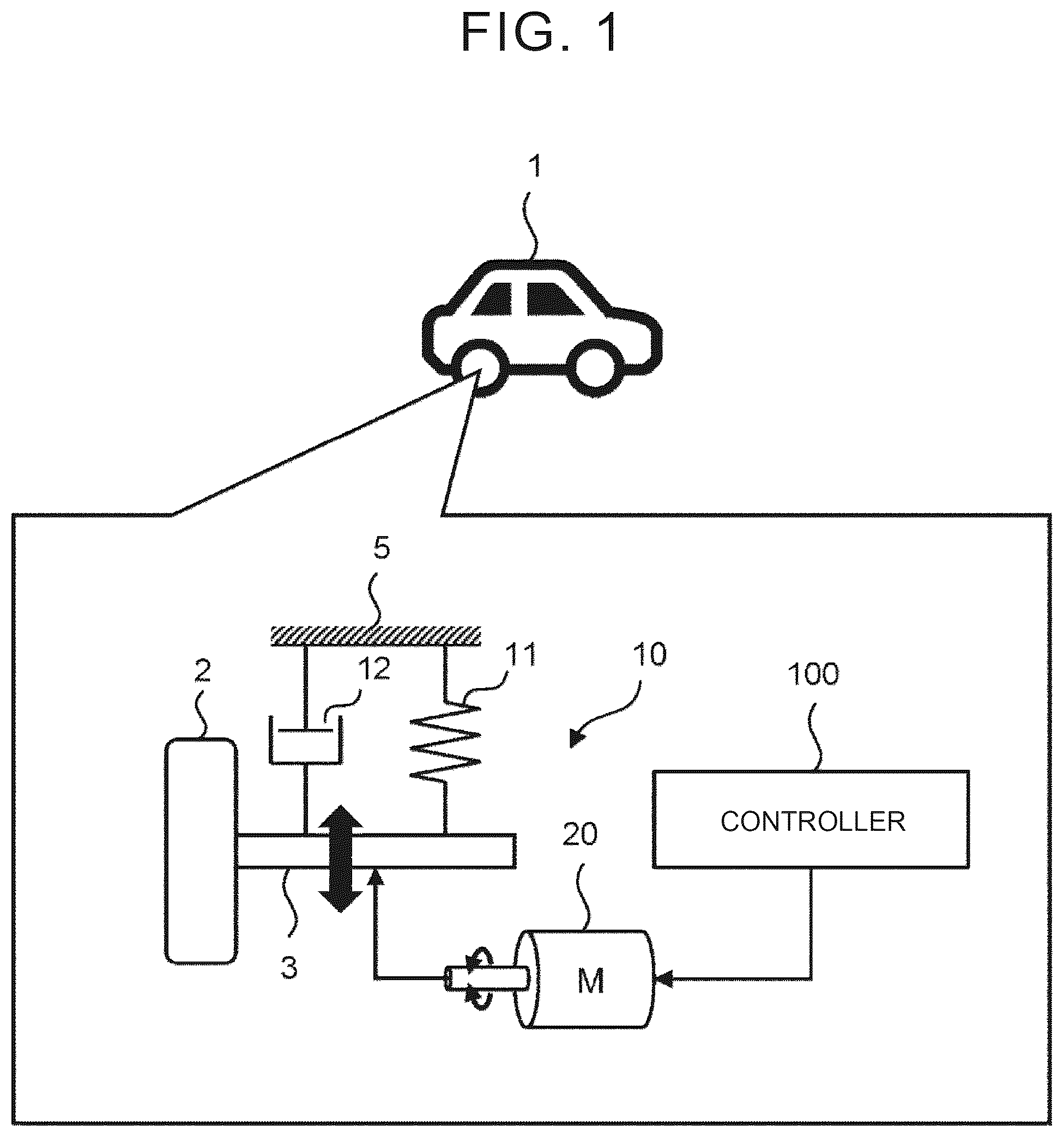 Patent US12350987 — Suspension device — Figure 1