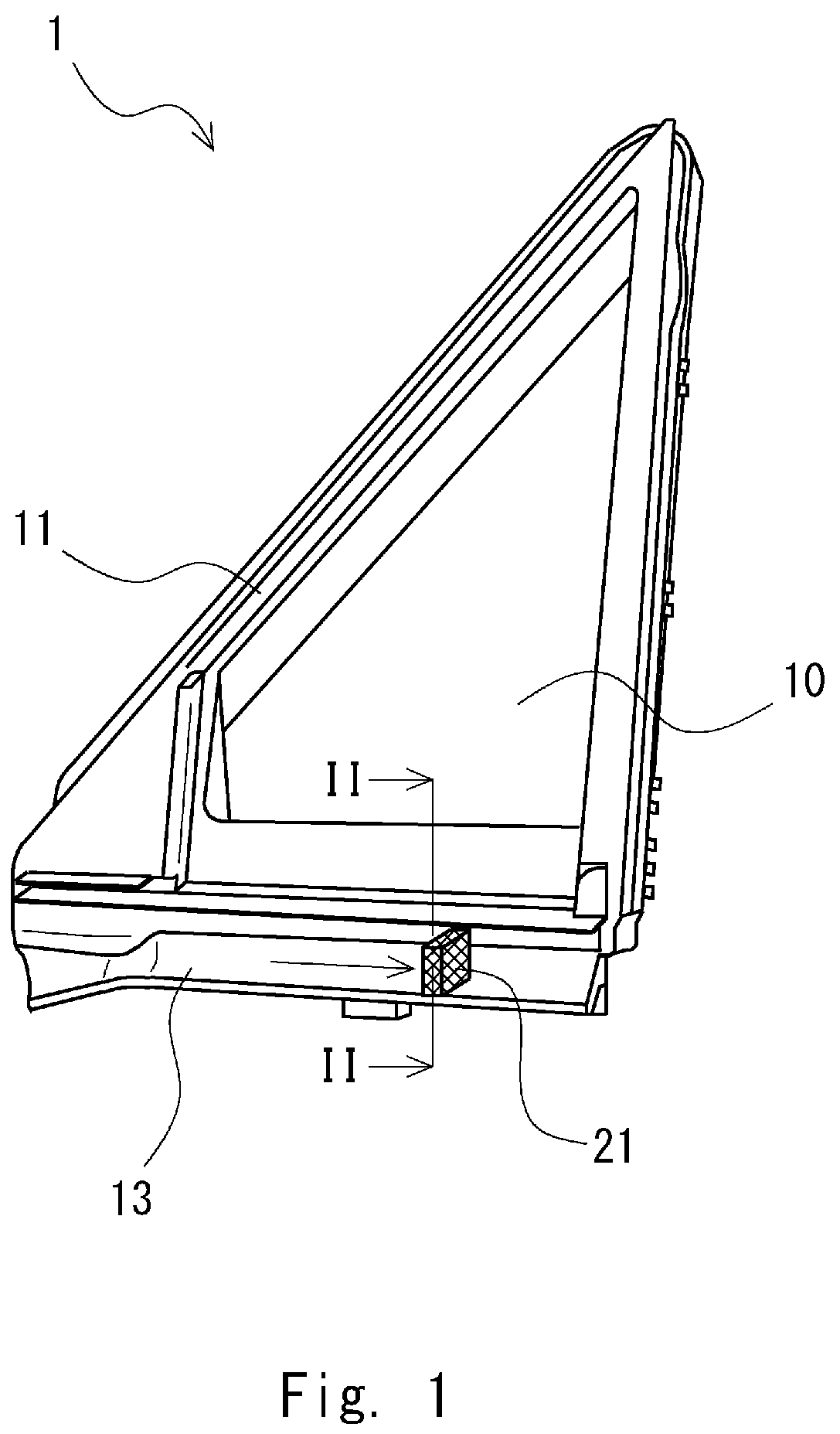 Patent US12351006 — Window glass for vehicle with noise reduction — Figure 1