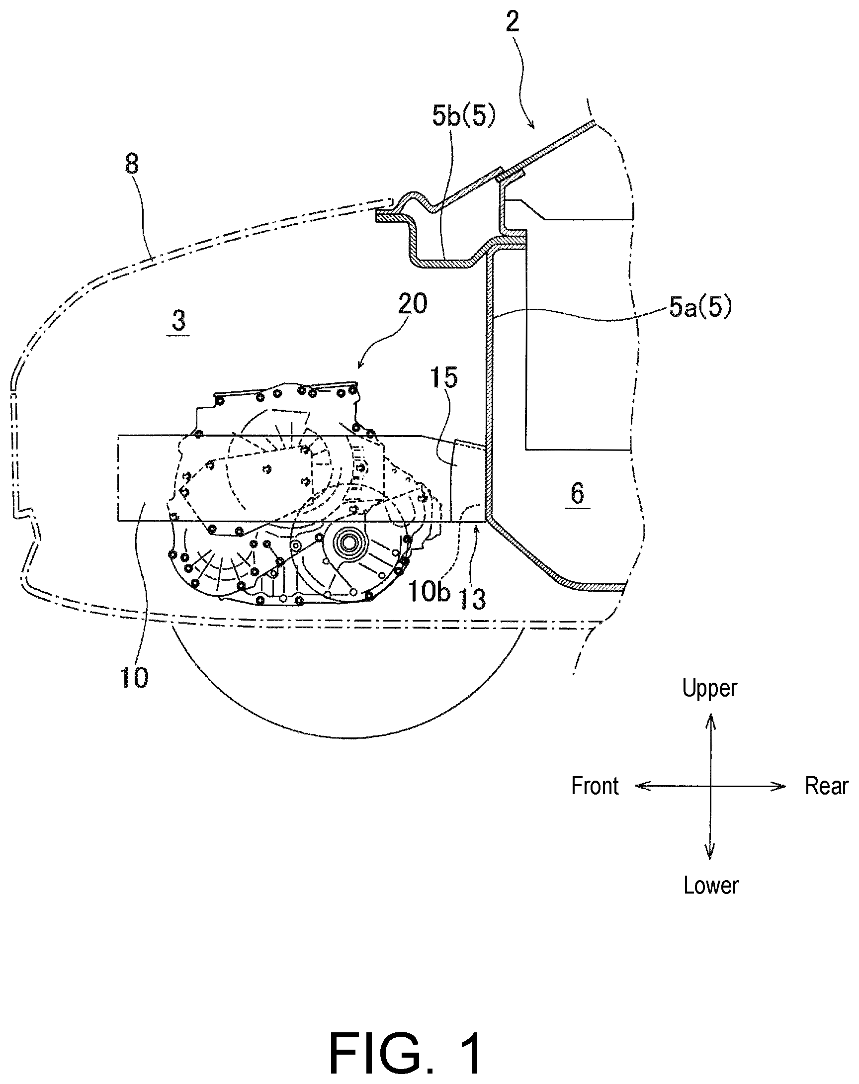 Patent US12351010 Figure 1 – High voltage device mounting structure of vehicle