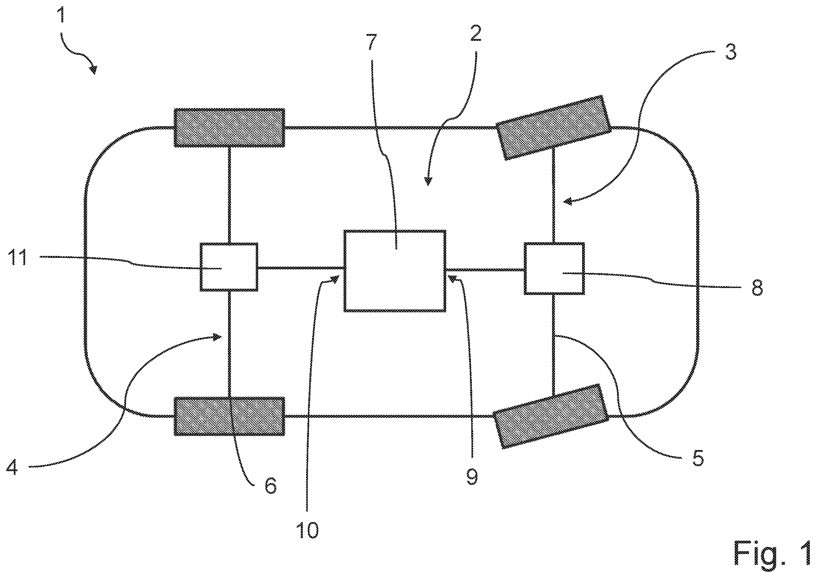 Patent US12351020 Figure 1 – Drive unit for an electric vehicle