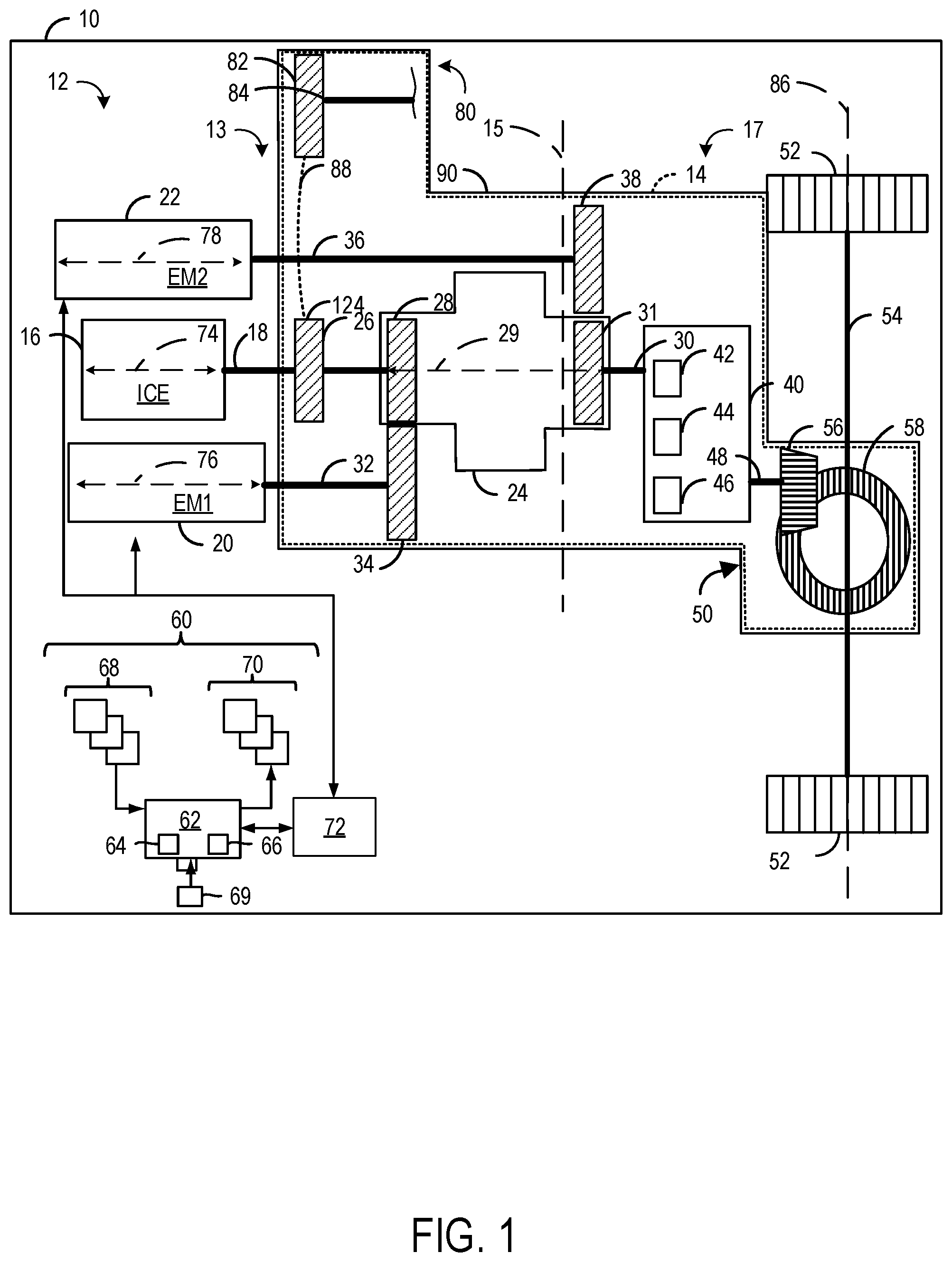 Patent US12351032 — Electric continuously variable transmission and methods therefor — Figure 1