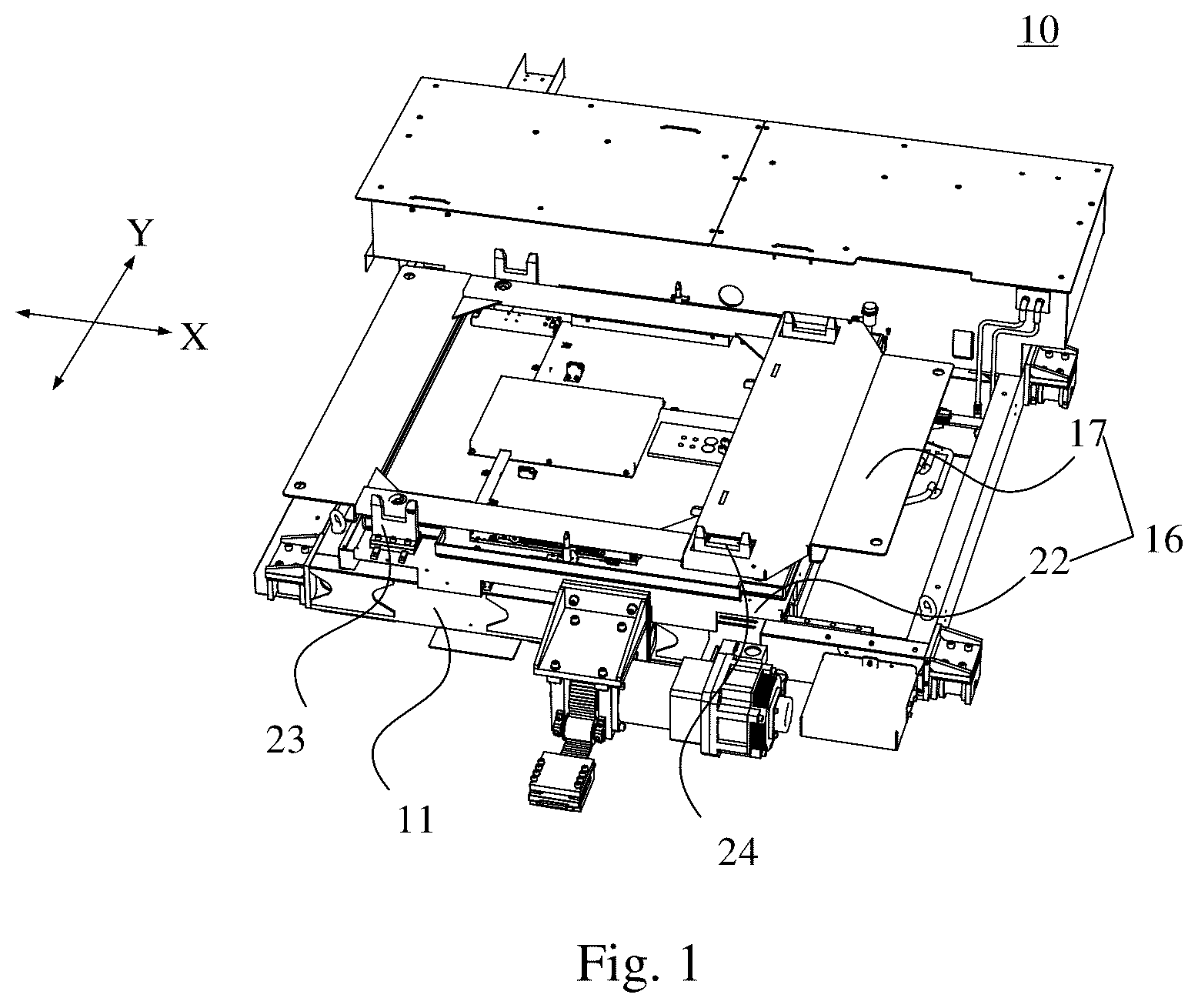 Patent US12351061 — Mounting platform, battery replacement device and control method thereof — Figure 1