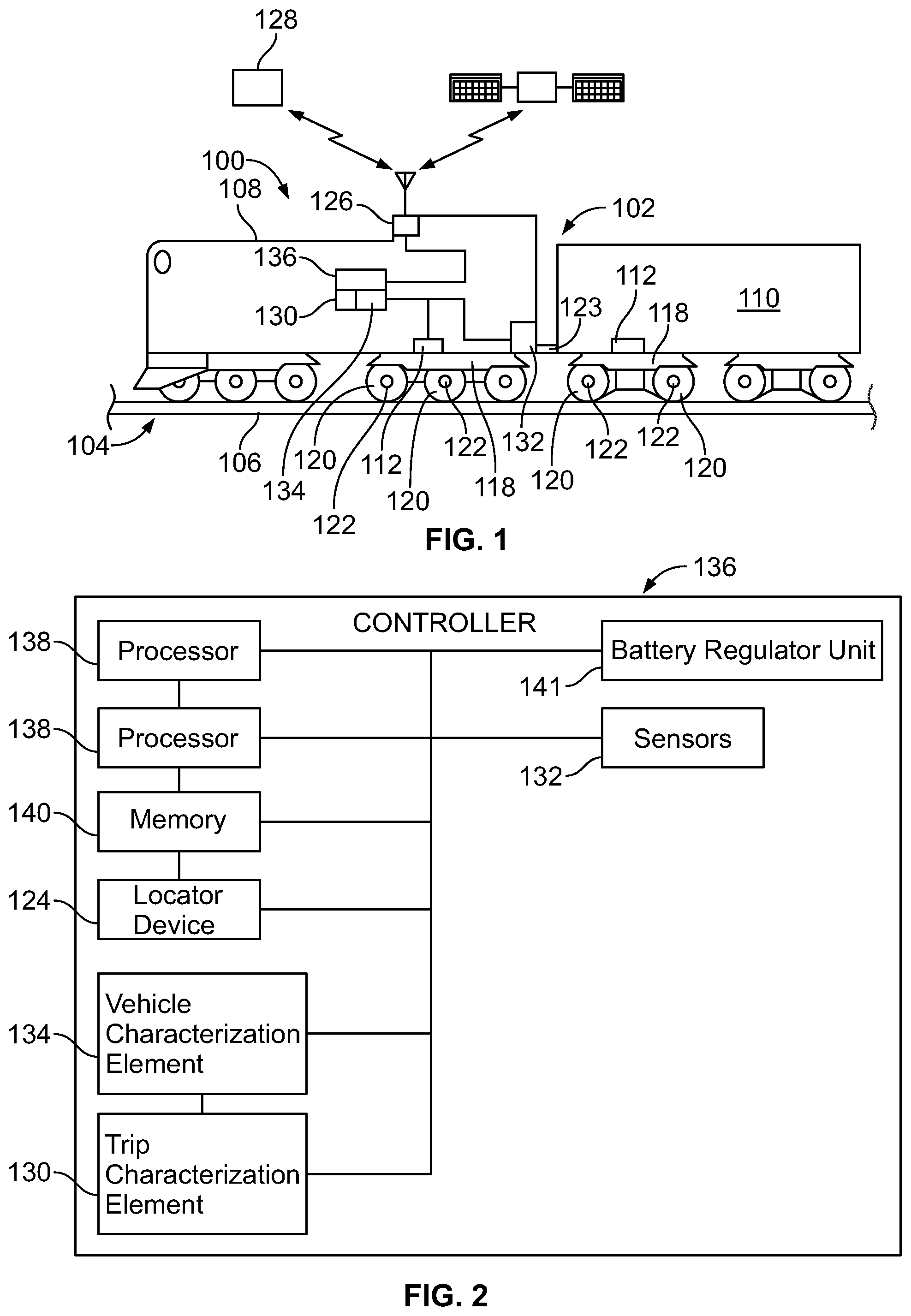 Patent US12351067 — Control system and method for a vehicle system — Figure 1