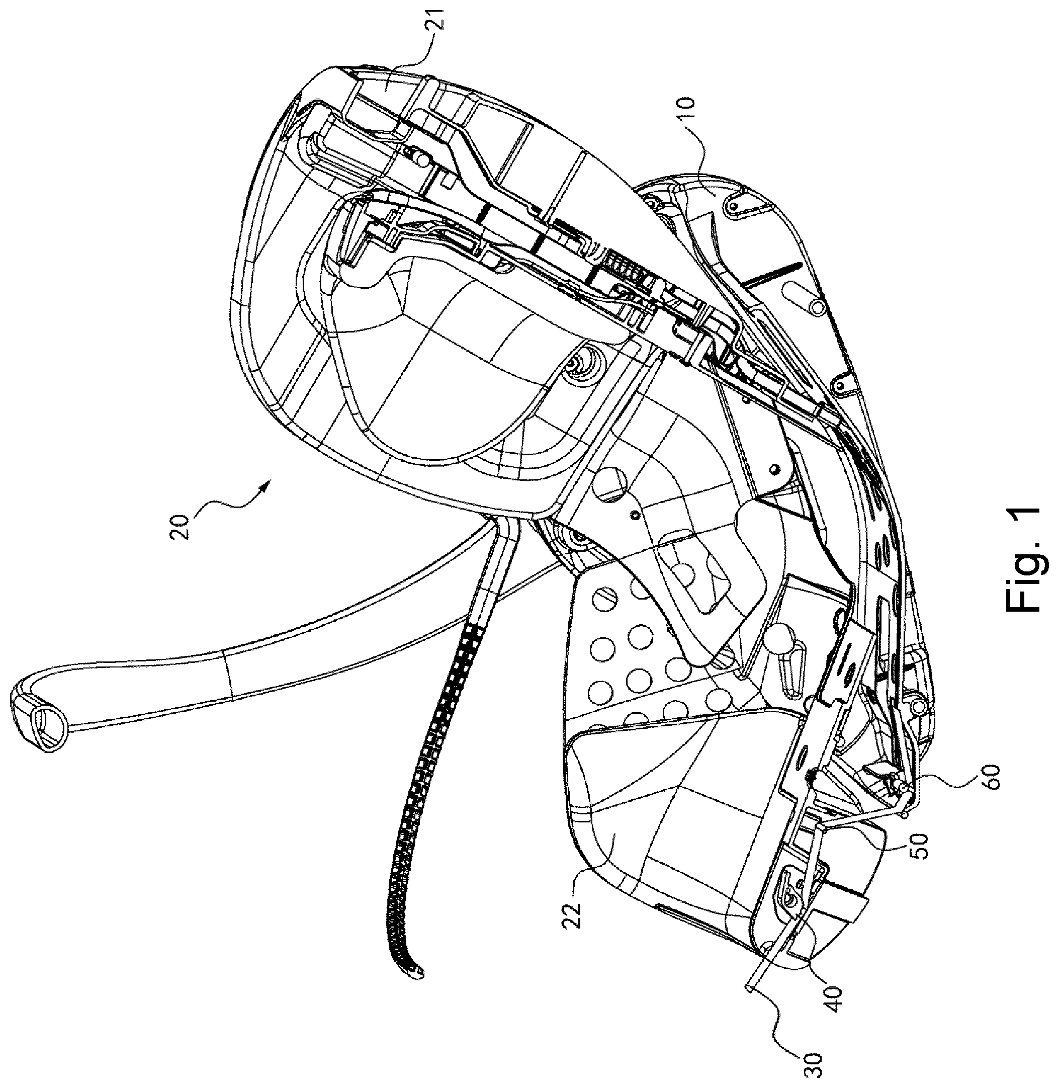 Patent US12351086 — Safety belt adjustment mechanism and safety seat using the same — Figure 1
