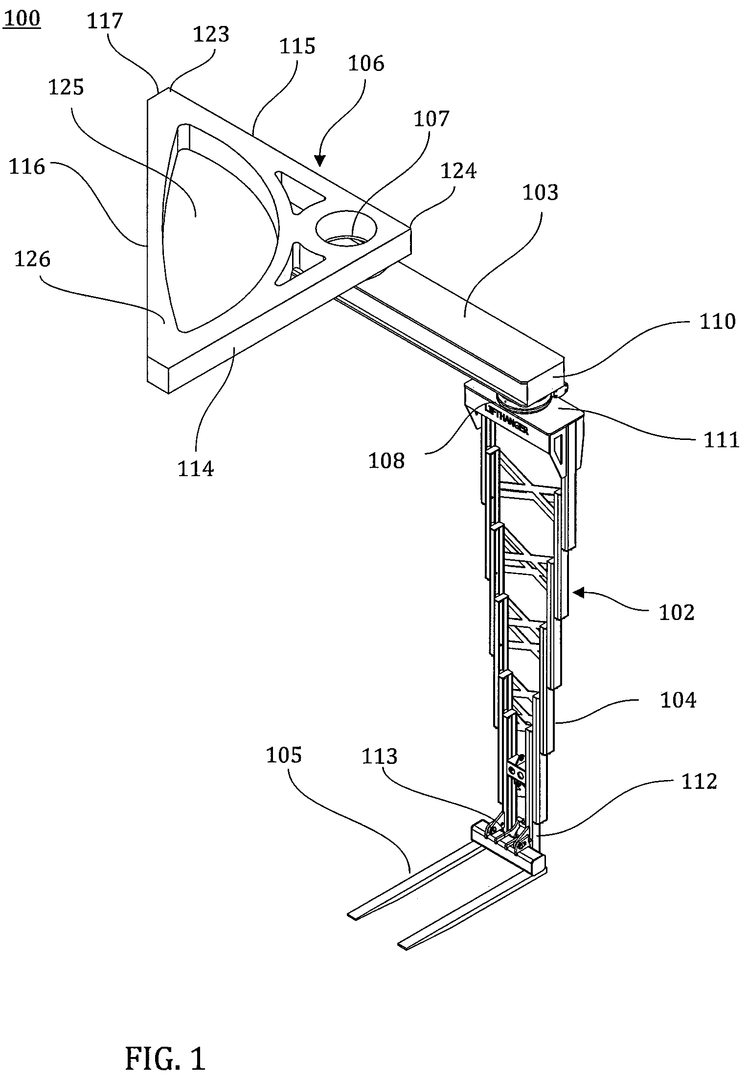 Patent US12351095 — Load handling device for a transportation unit and a transportation unit — Figure 1