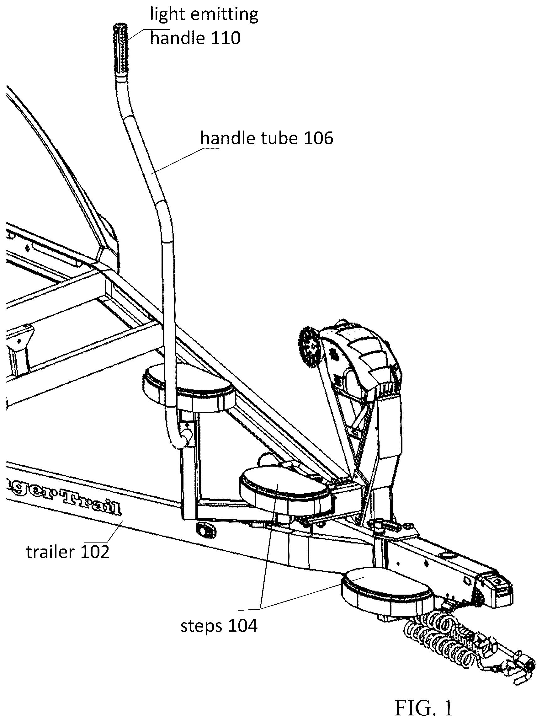 Patent US12351102 — Light emitting handle — Figure 1
