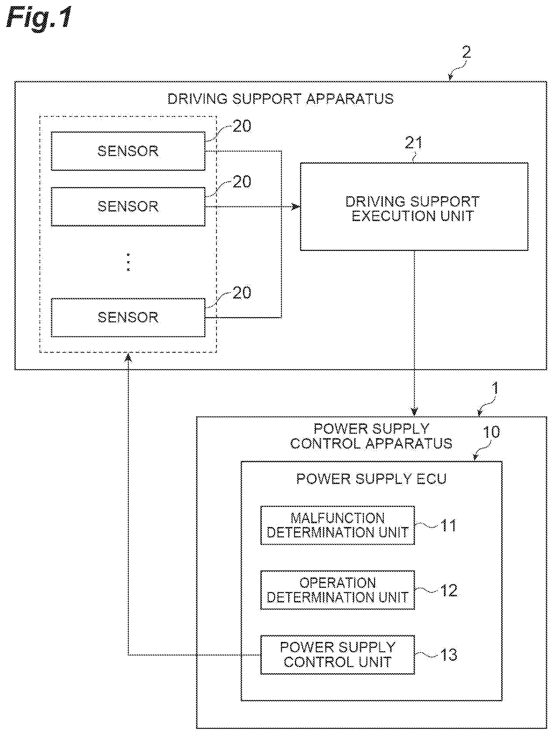 Patent US12351117 — Power supply control apparatus — Figure 1