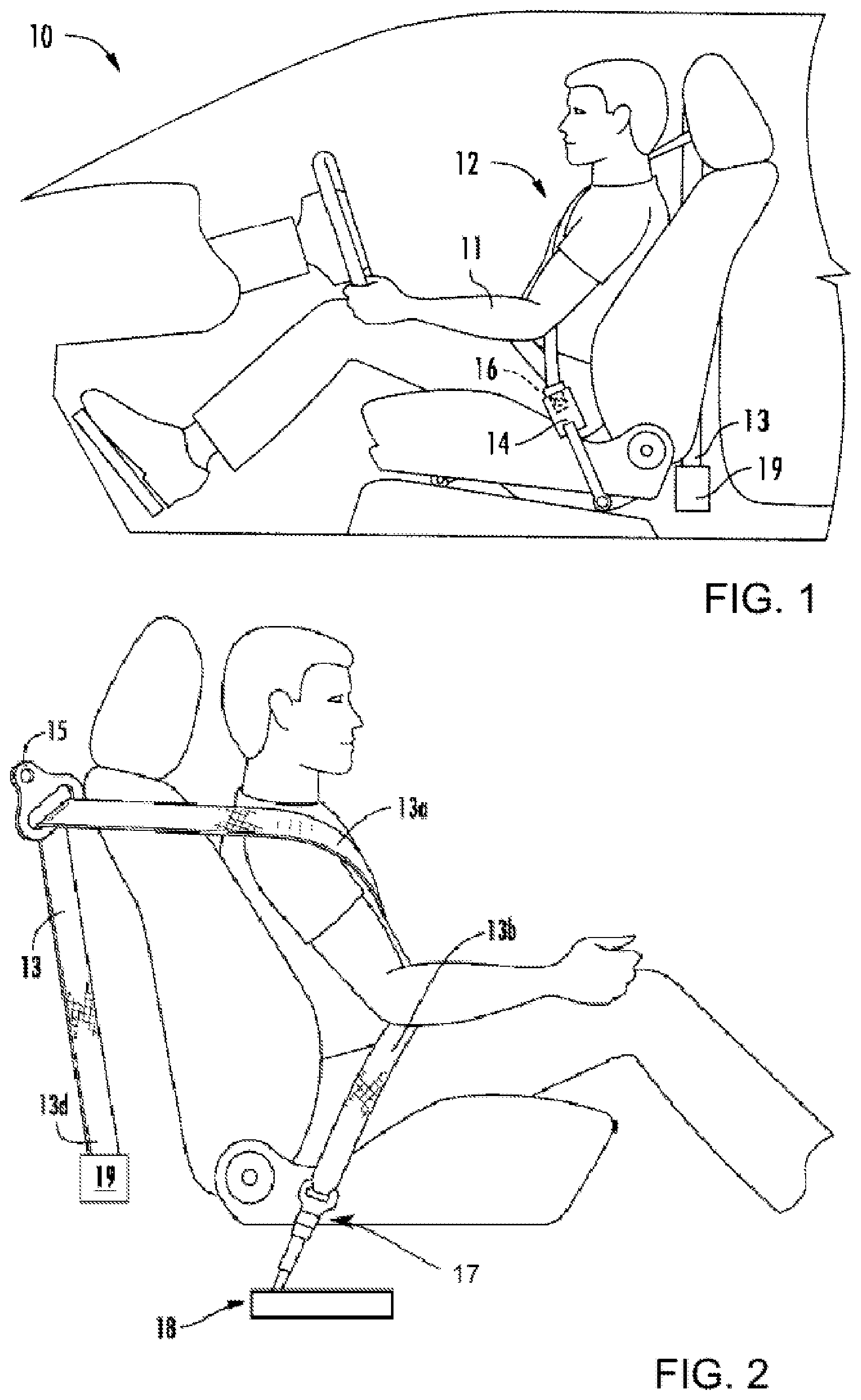 Patent US12351124 — Seat belt pretensioner — Figure 1