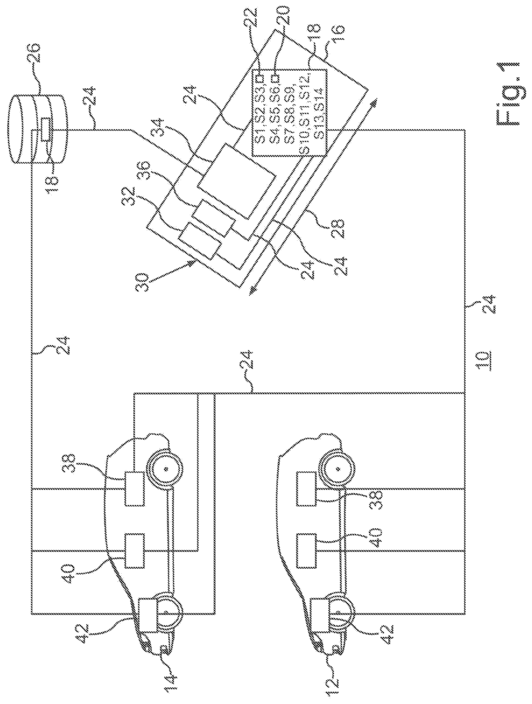 Patent US12351127 — Method of operating locking devices of at least two motor vehicles, control device, motor vehicle-external server device, portable key device, motor vehicle, and system for operating locking devices of two motor vehicles — Figure 1