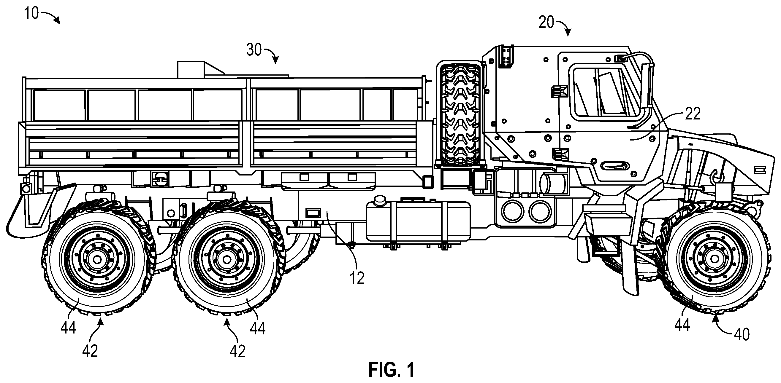 Patent US12351130 — Wheel step platform — Figure 1