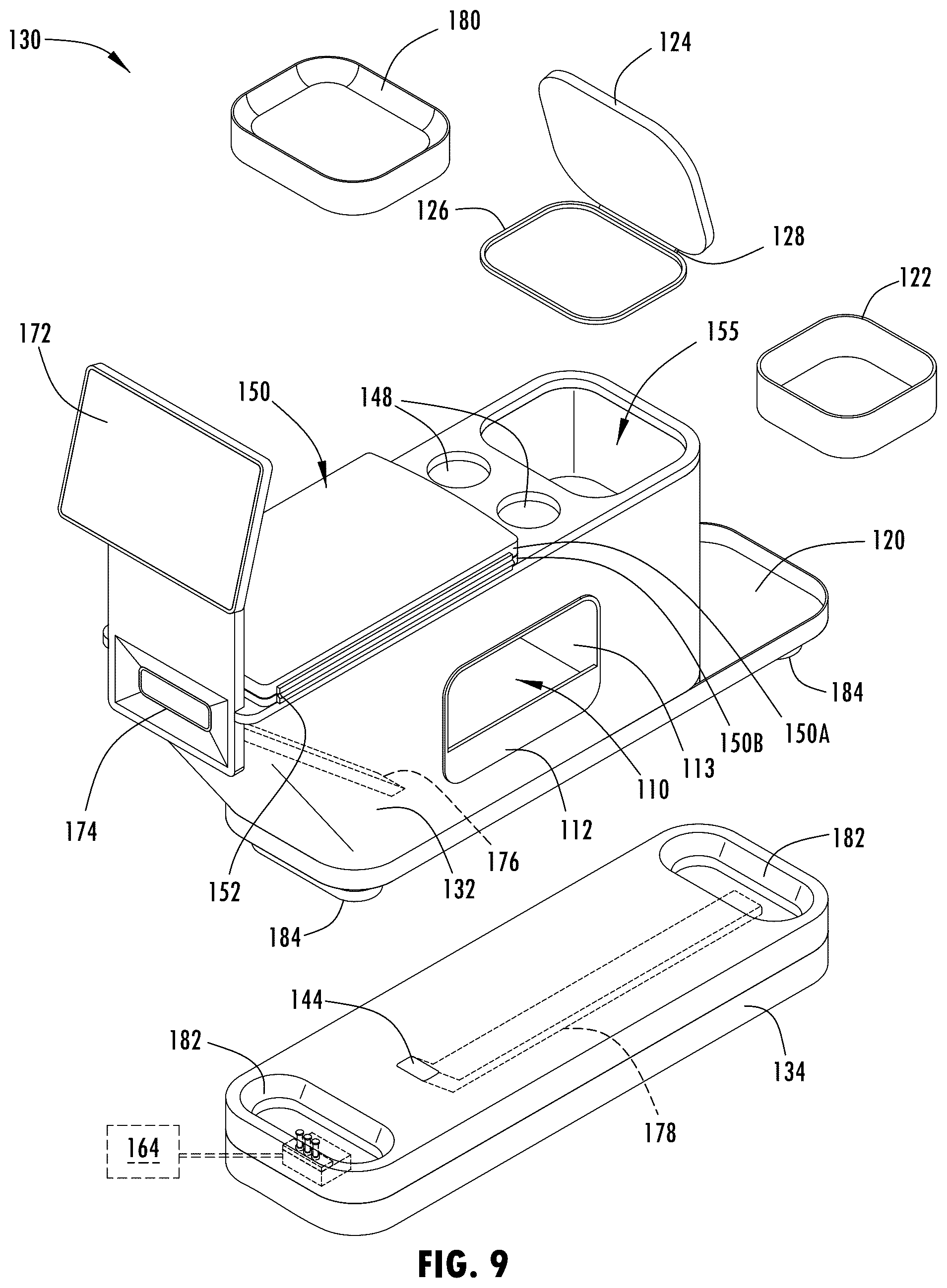 Patent US12351134 Figure 12 – Vehicle console having ride share and/or delivery service features