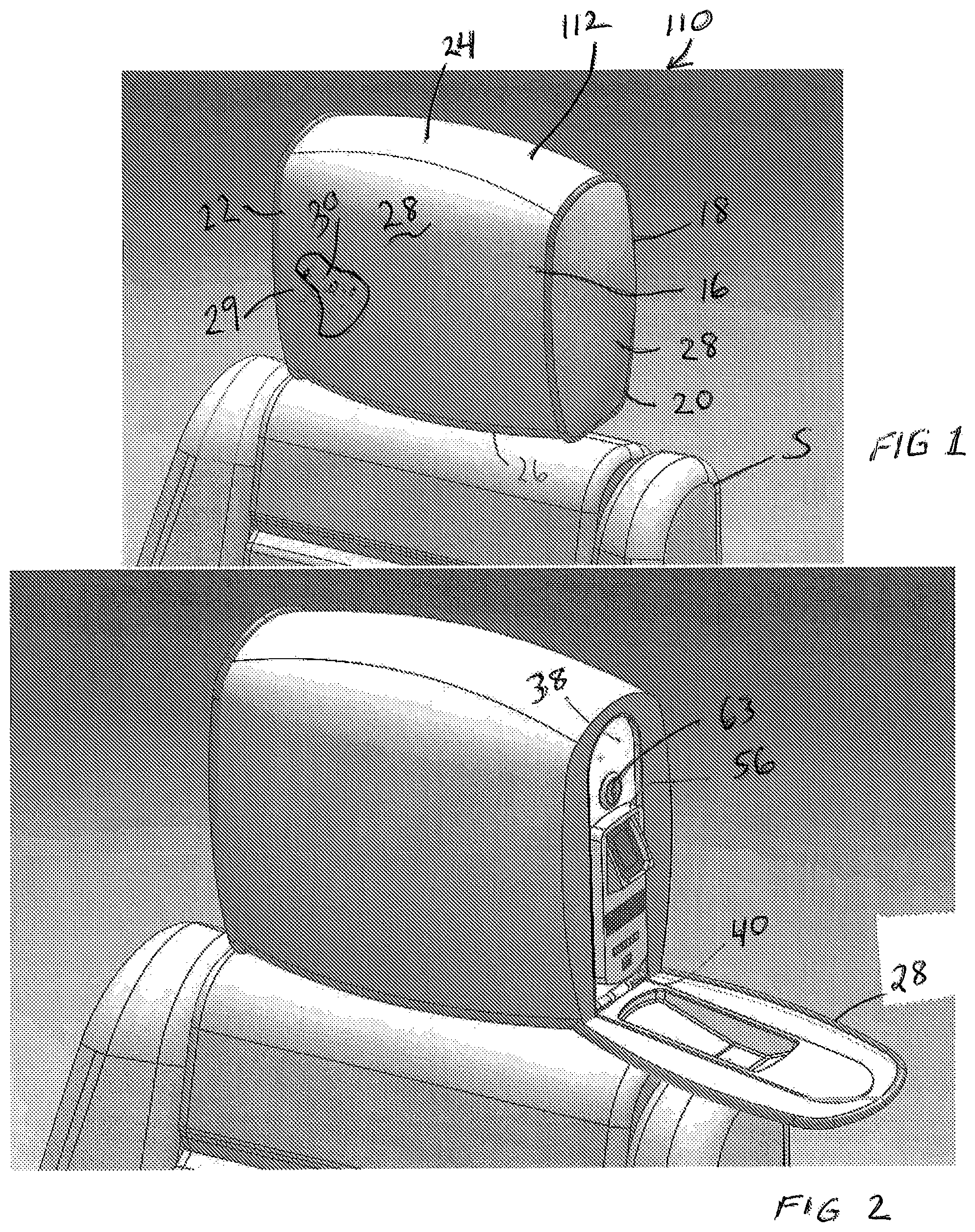 Patent US12351135 — Vehicle headrest safe — Figure 1